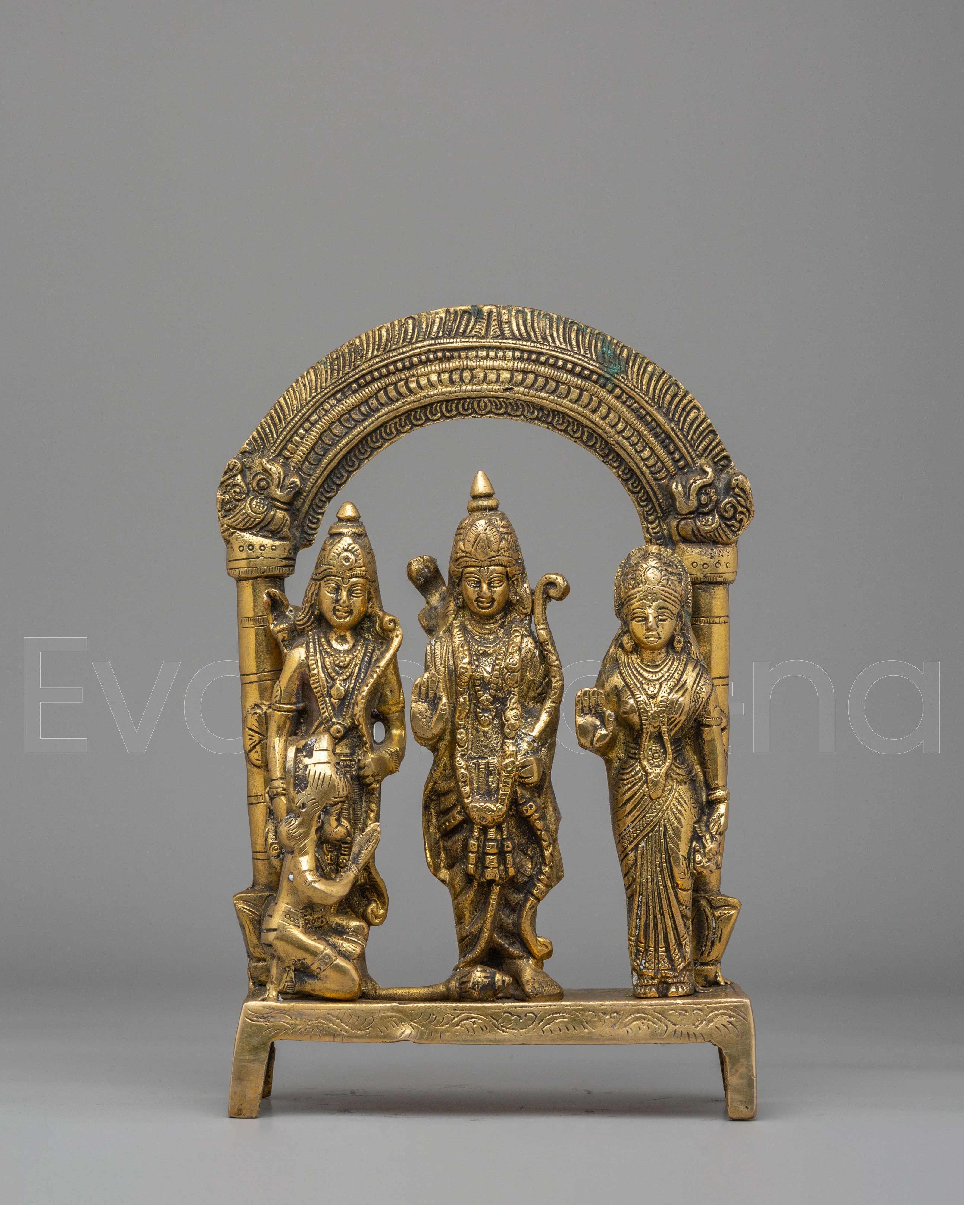 Handmade Divine Ram Darbar Sculpture | Brass Statue for Spiritual Home Decor