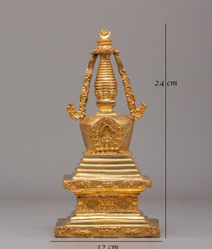 Himalayan Buddhist Stupa for Meditation | Handcrafted Sacred Shrine