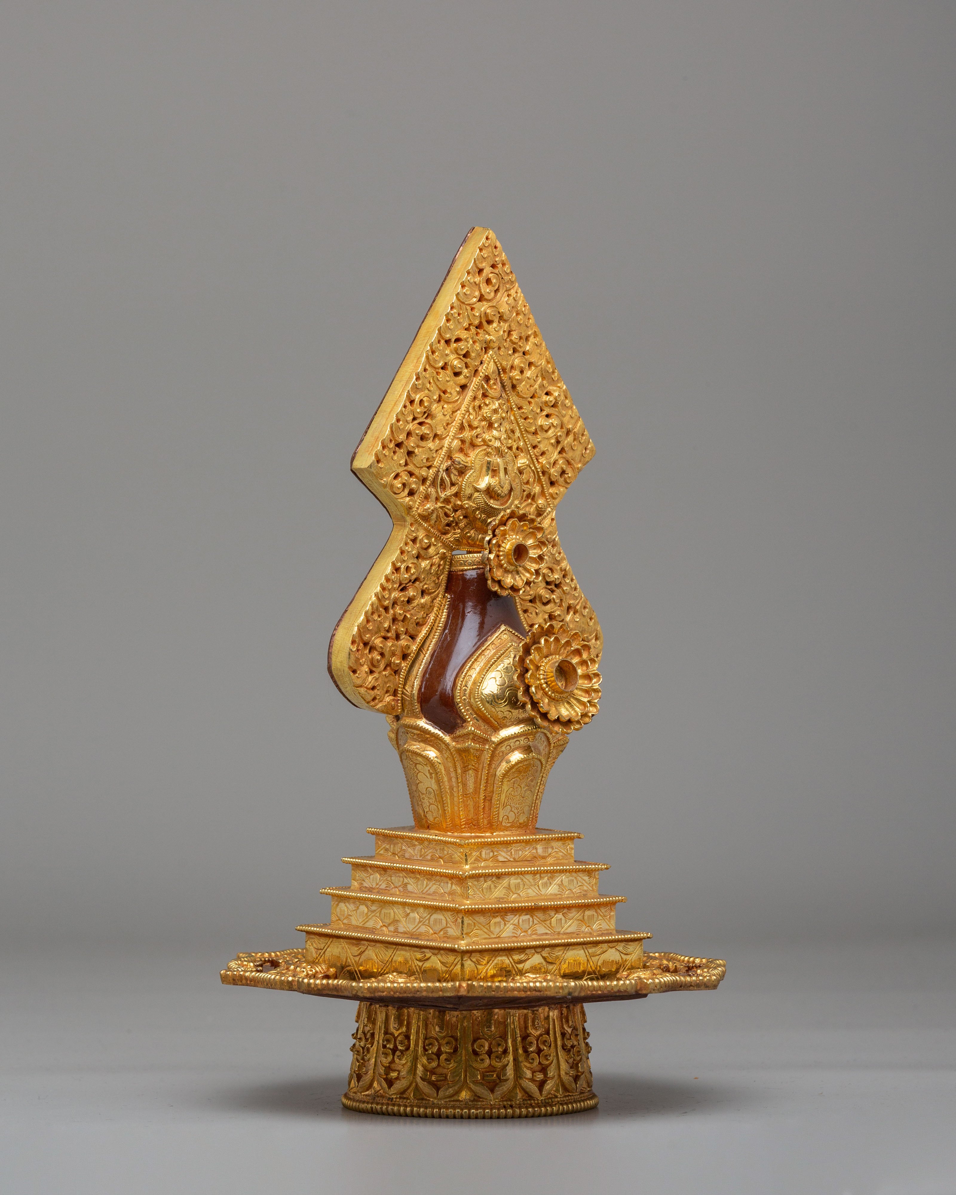 Handmade Gold-Plated Torma | Multi Deity Mandala