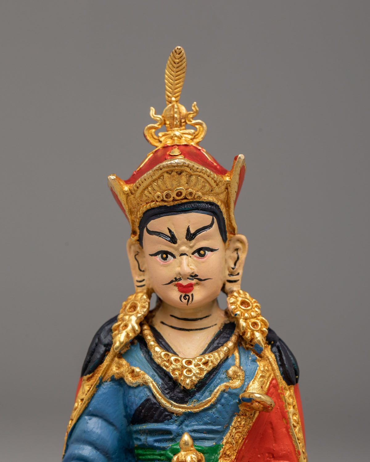 Handmade Guru Rinpoche Statue | Tibetan Buddhist Sculpture