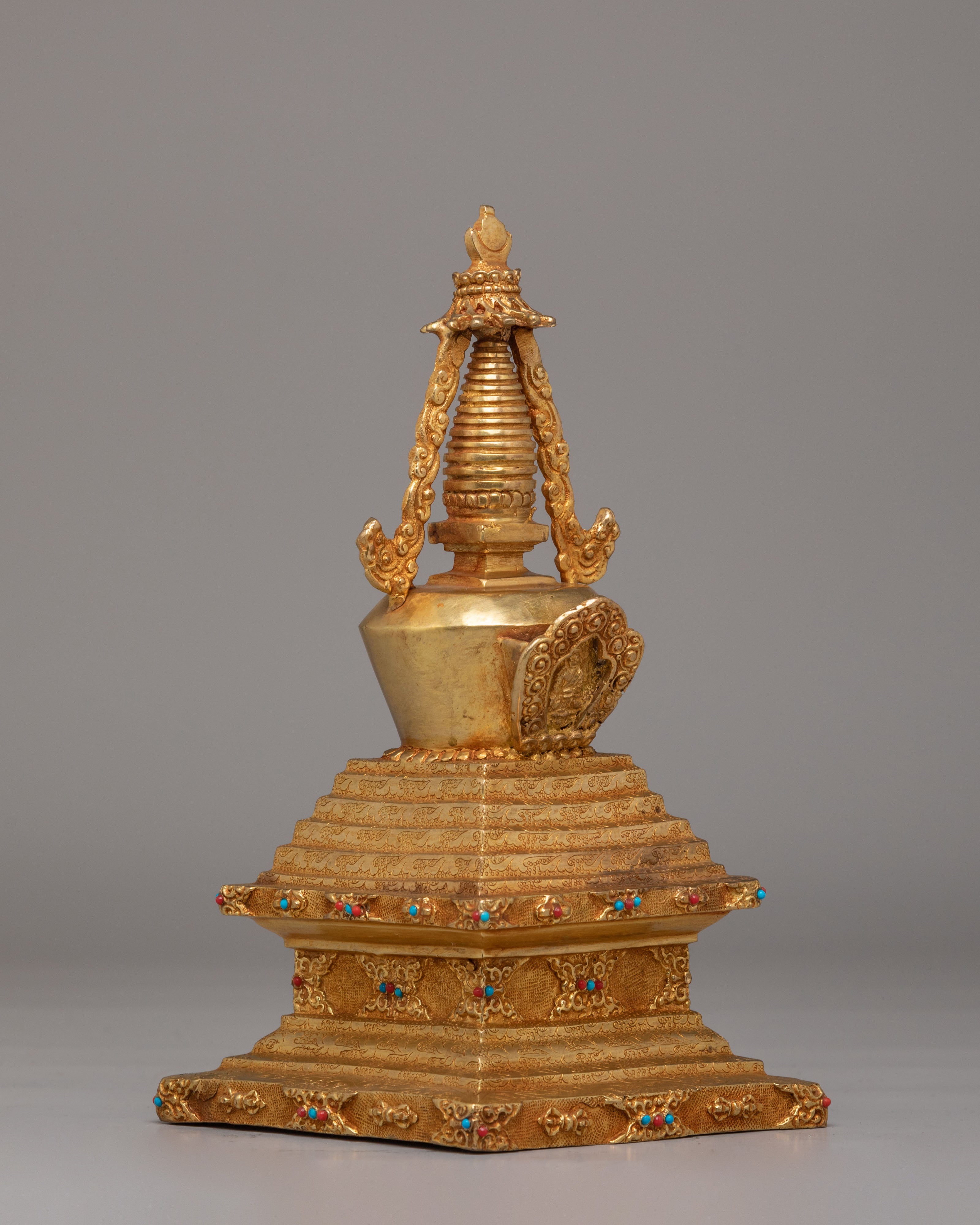 Spiritual Altar Enlightenment Stupa | Handcrafted Tibetan Stupa