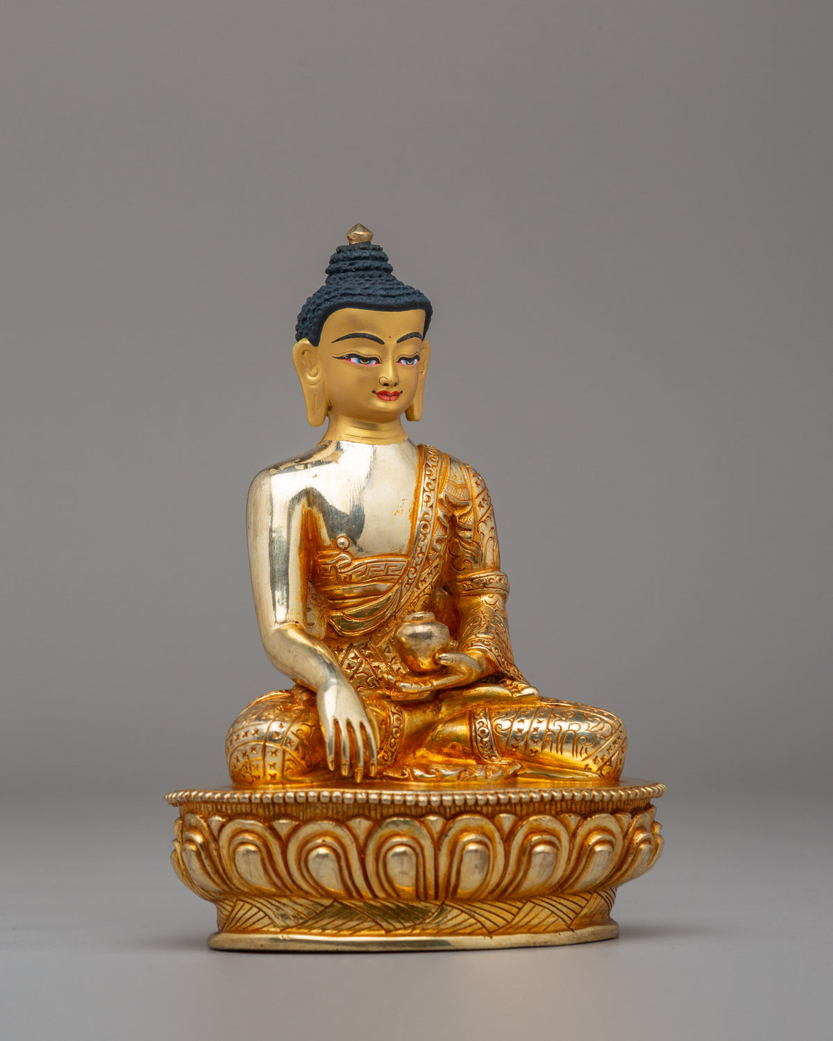 Historical Shakyamuni Buddha Figurine | Traditional Himalayan Artwork