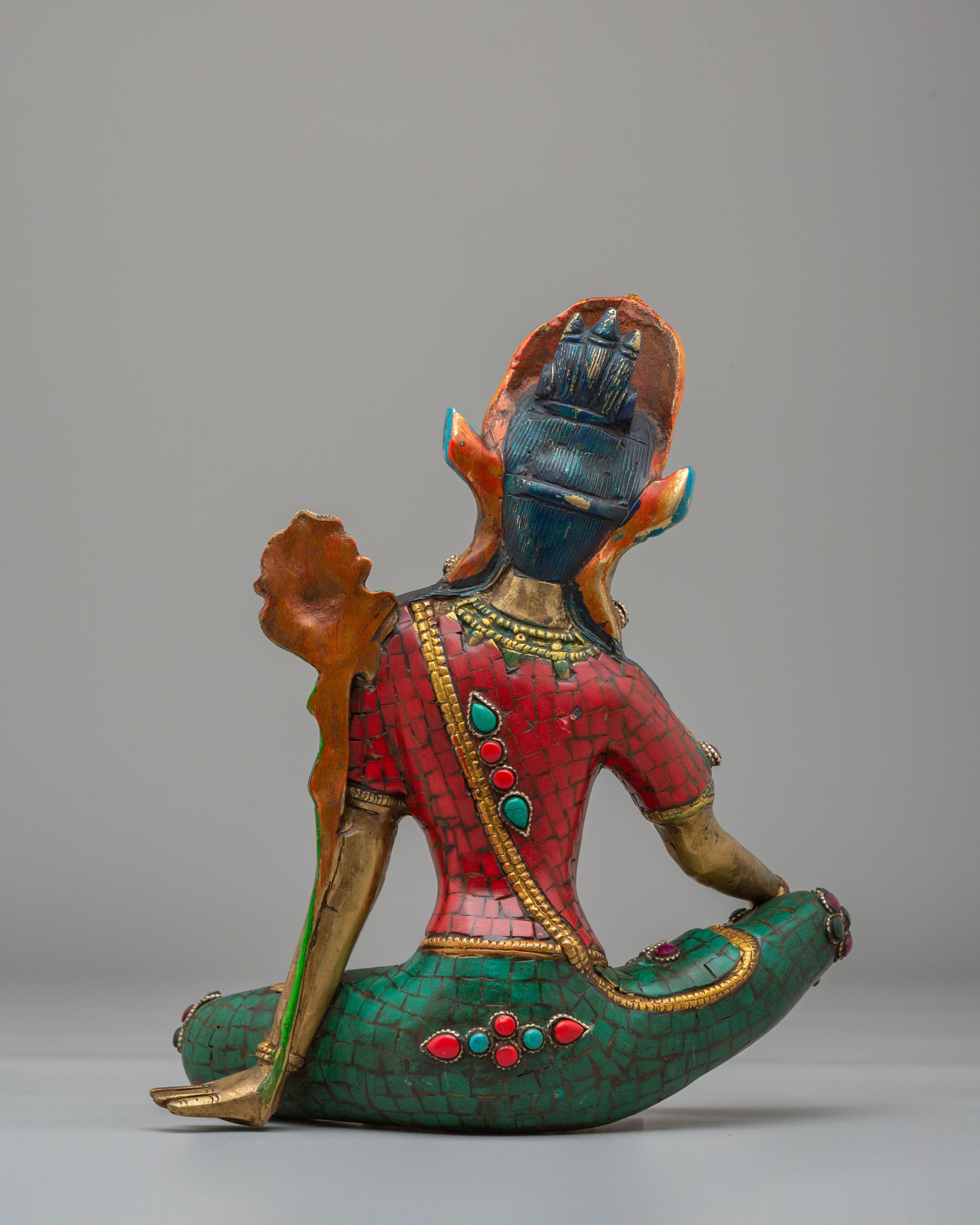 Traditional Lord Indra Spiritual Statue | Hindu Deity Sculpture
