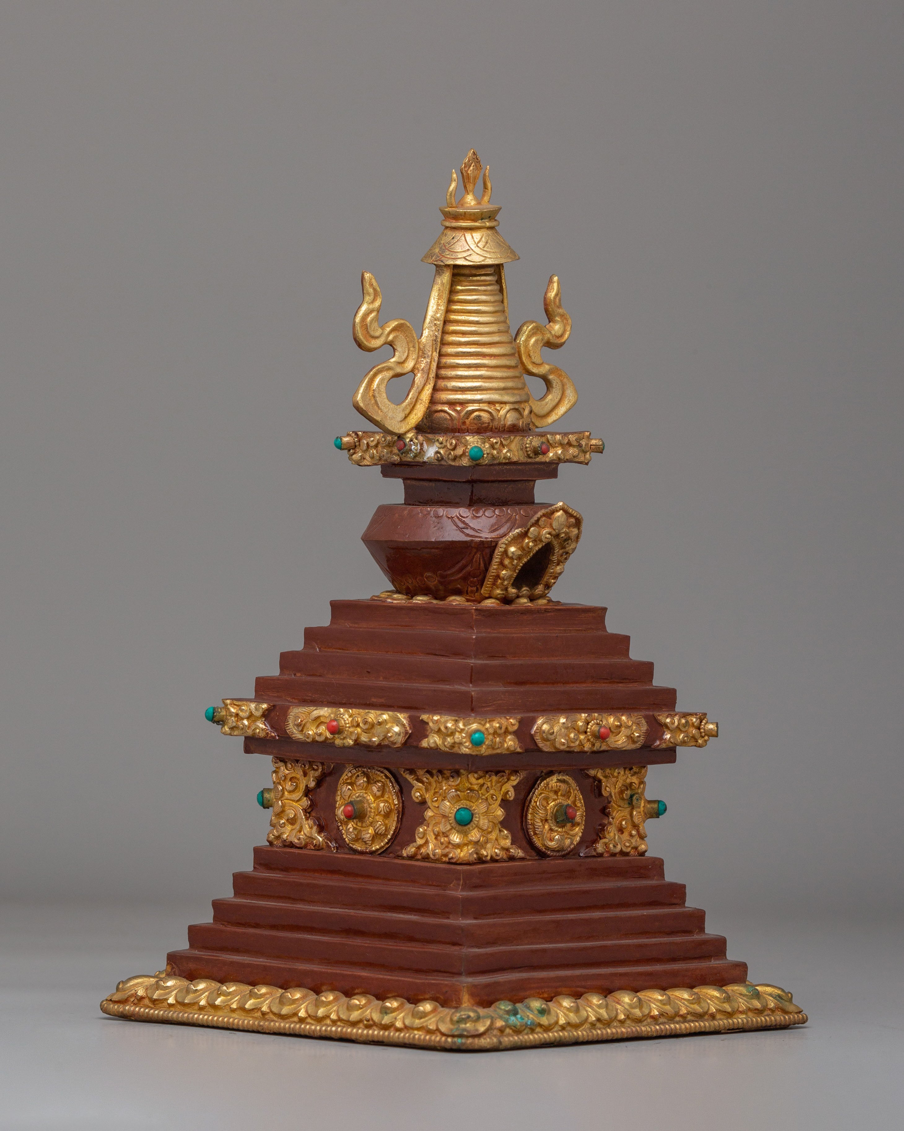 Handcrafted Sacred Altar Enlightenment Stupa | Symbol of Inner Peace