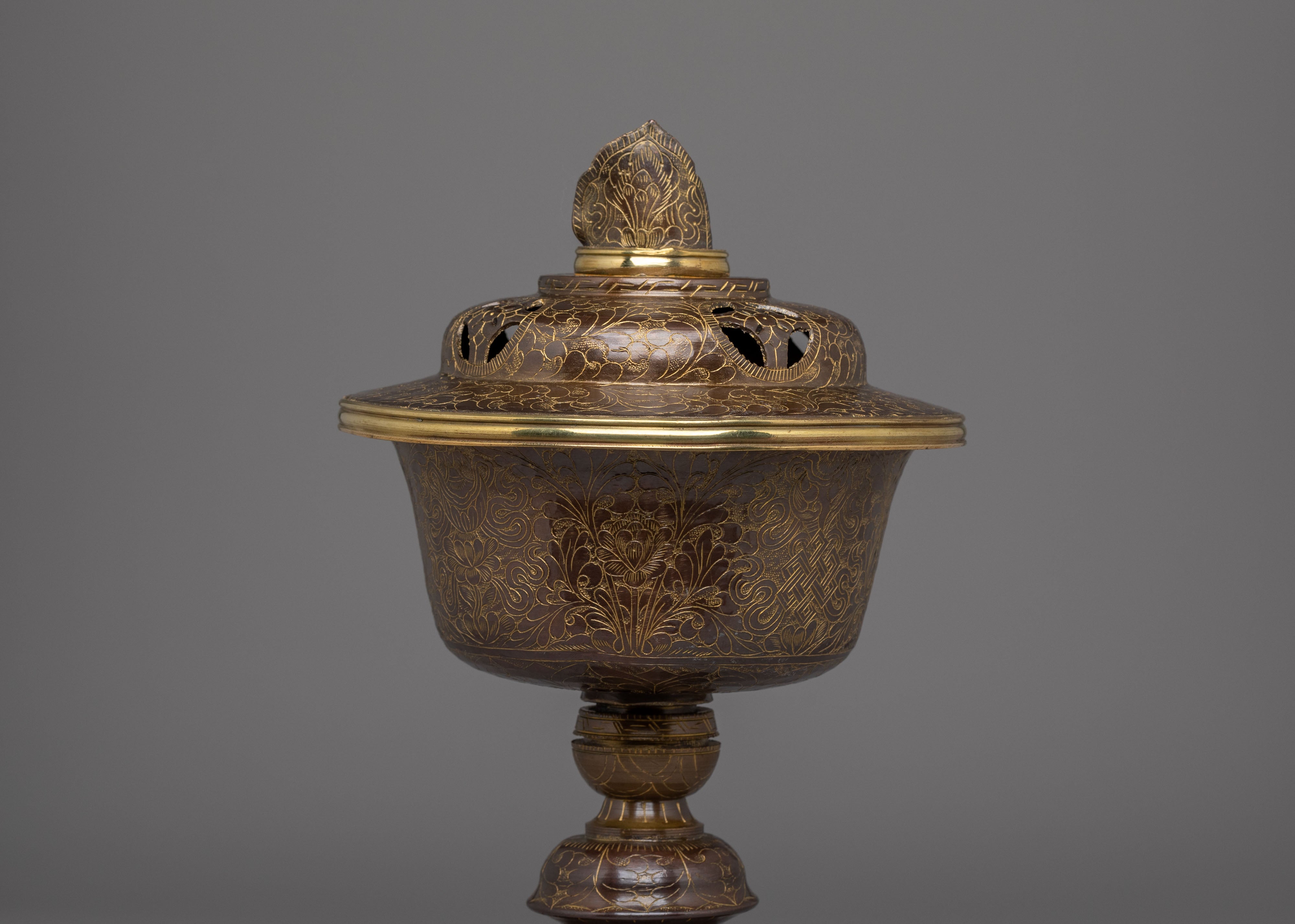 Spiritual Butter Lamp Set for Offerings | Brass & Copper Offering Lamps