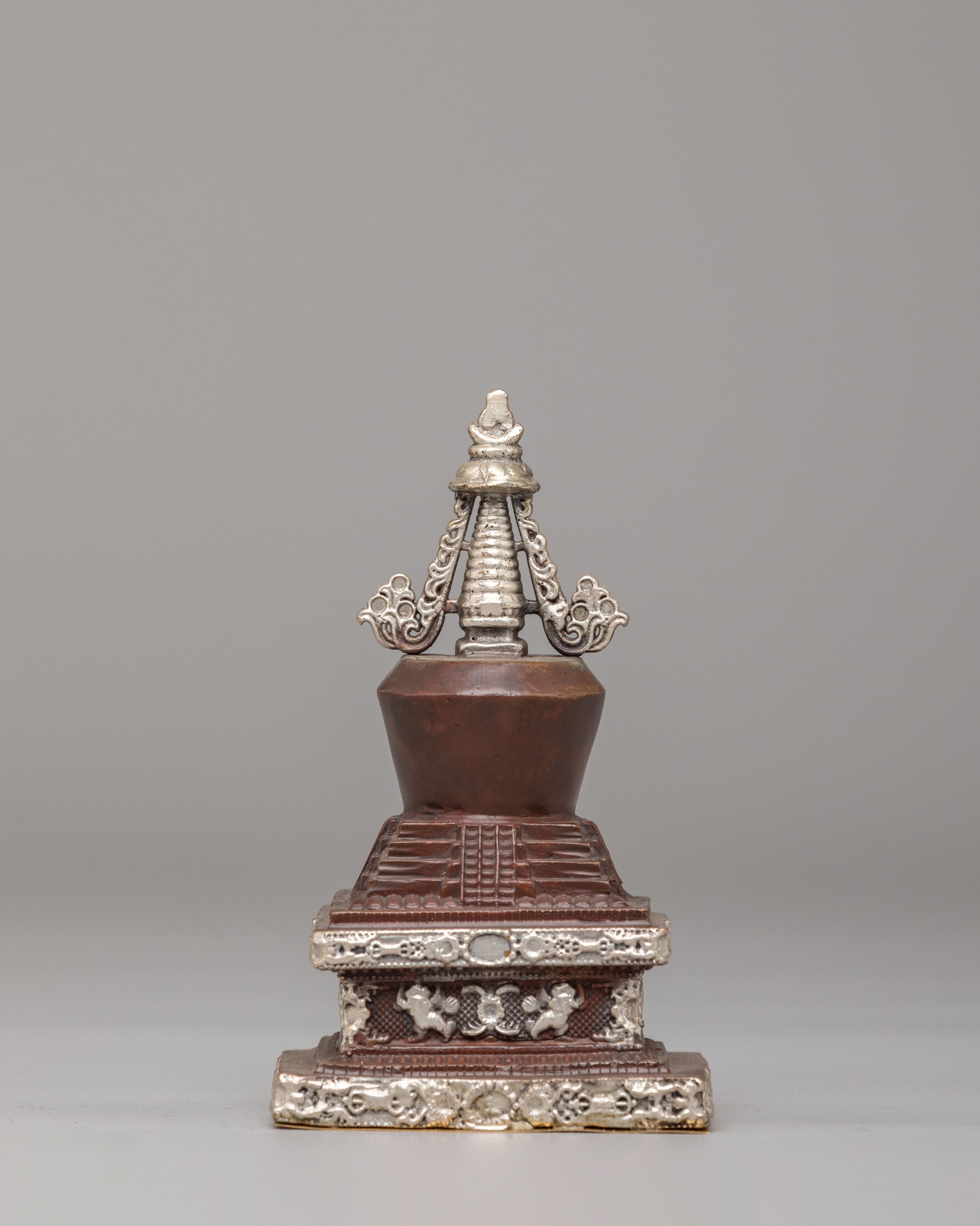 Handcrafted Descent from Heaven Stupa | Spiritual Artifacts for Meditation