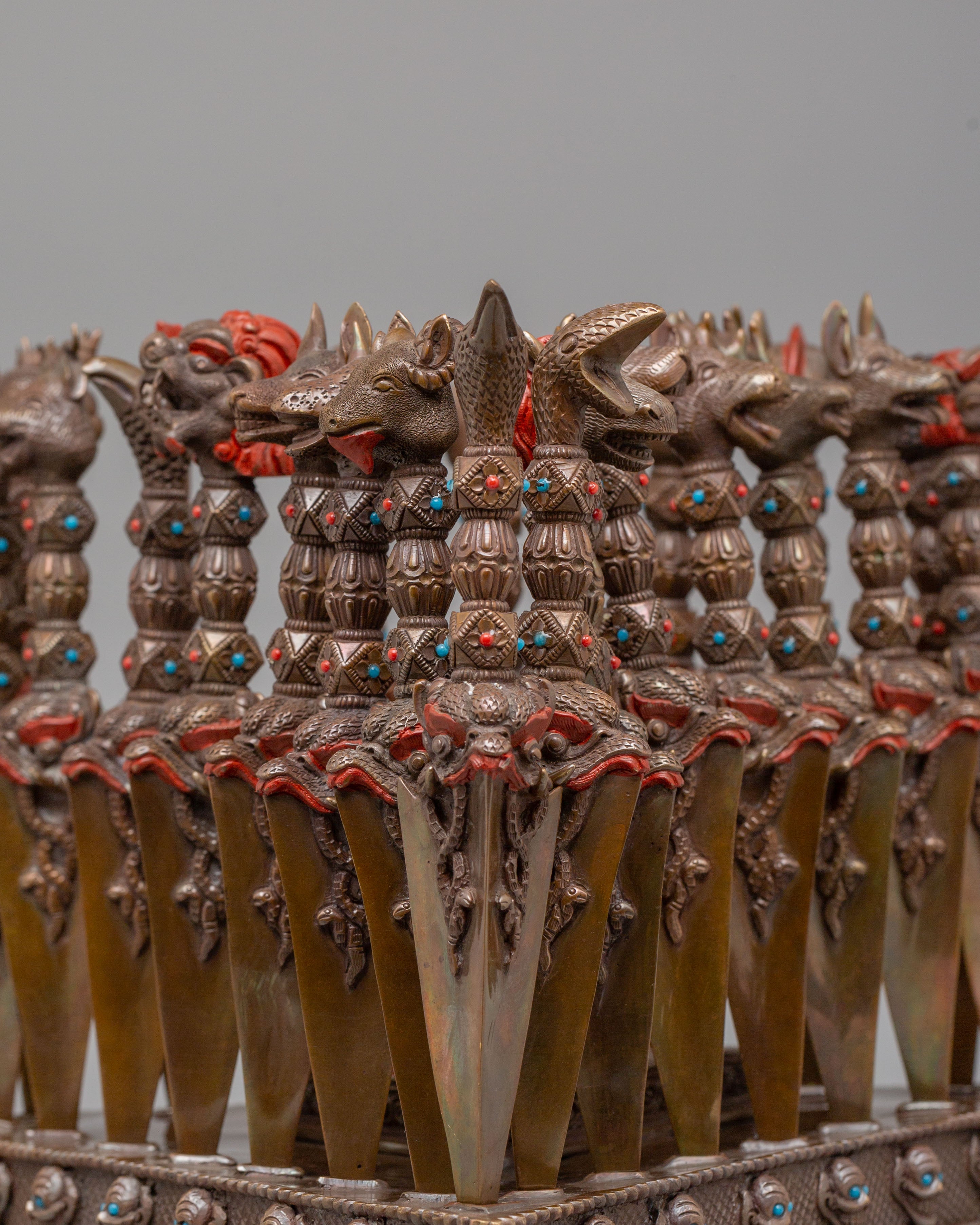 Ceremonial Phurba Set for Rituals | Tibetan Buddhist Knife Set