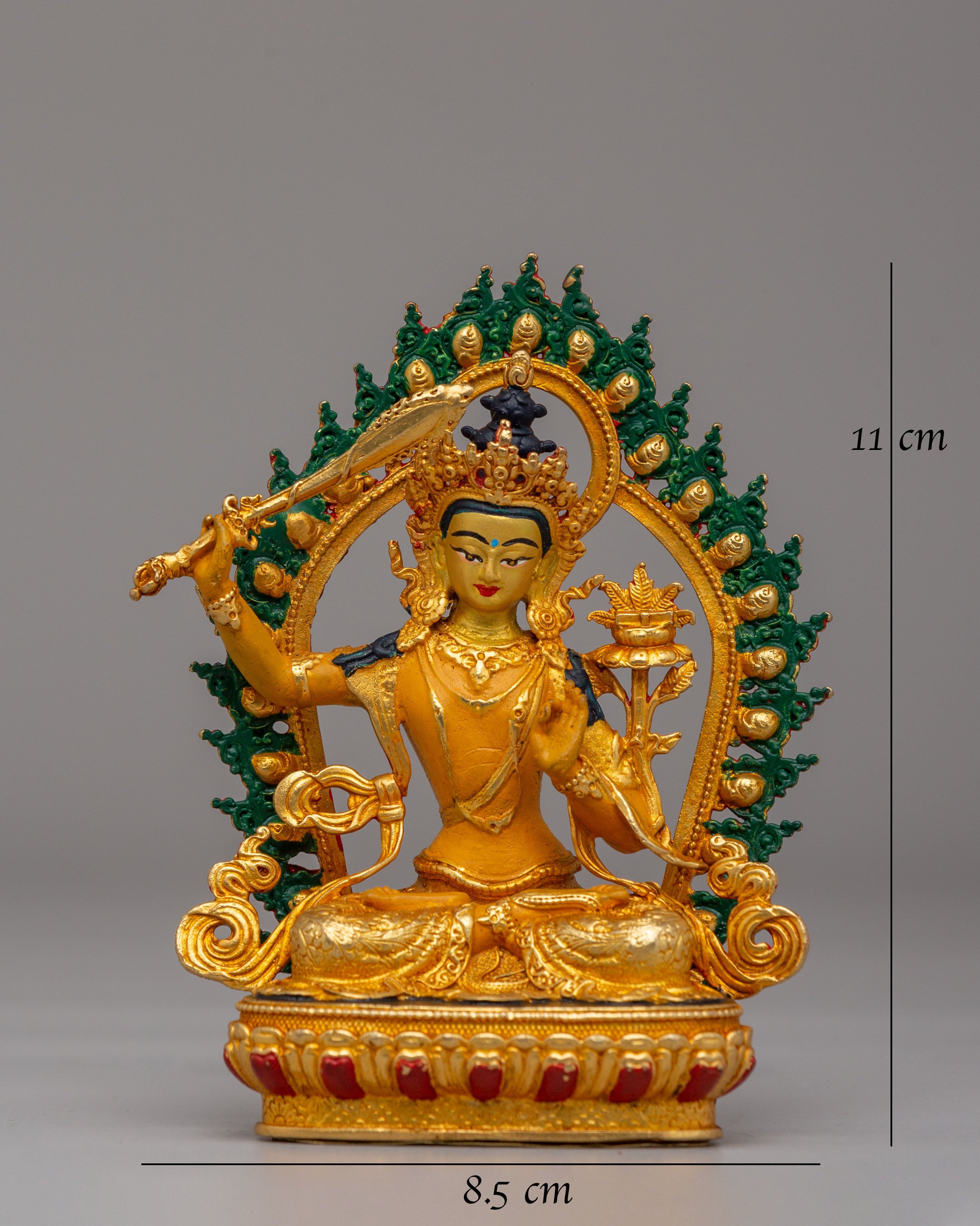 Flaming Sword Manjushri Statue | Wisdom Deity Sculpture