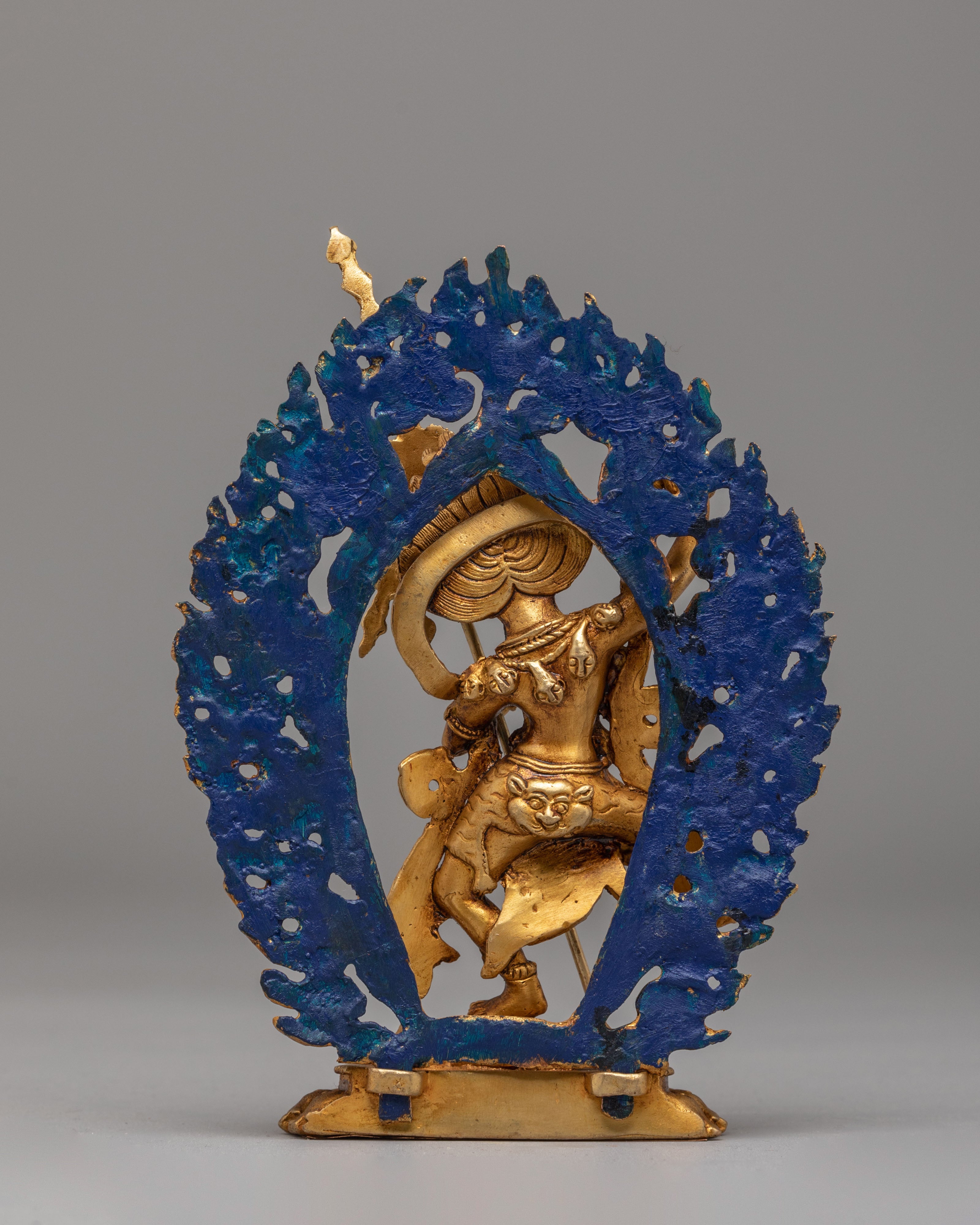 Tibetan Simhamukha Deity Sculpture | Wrathful Protector Art