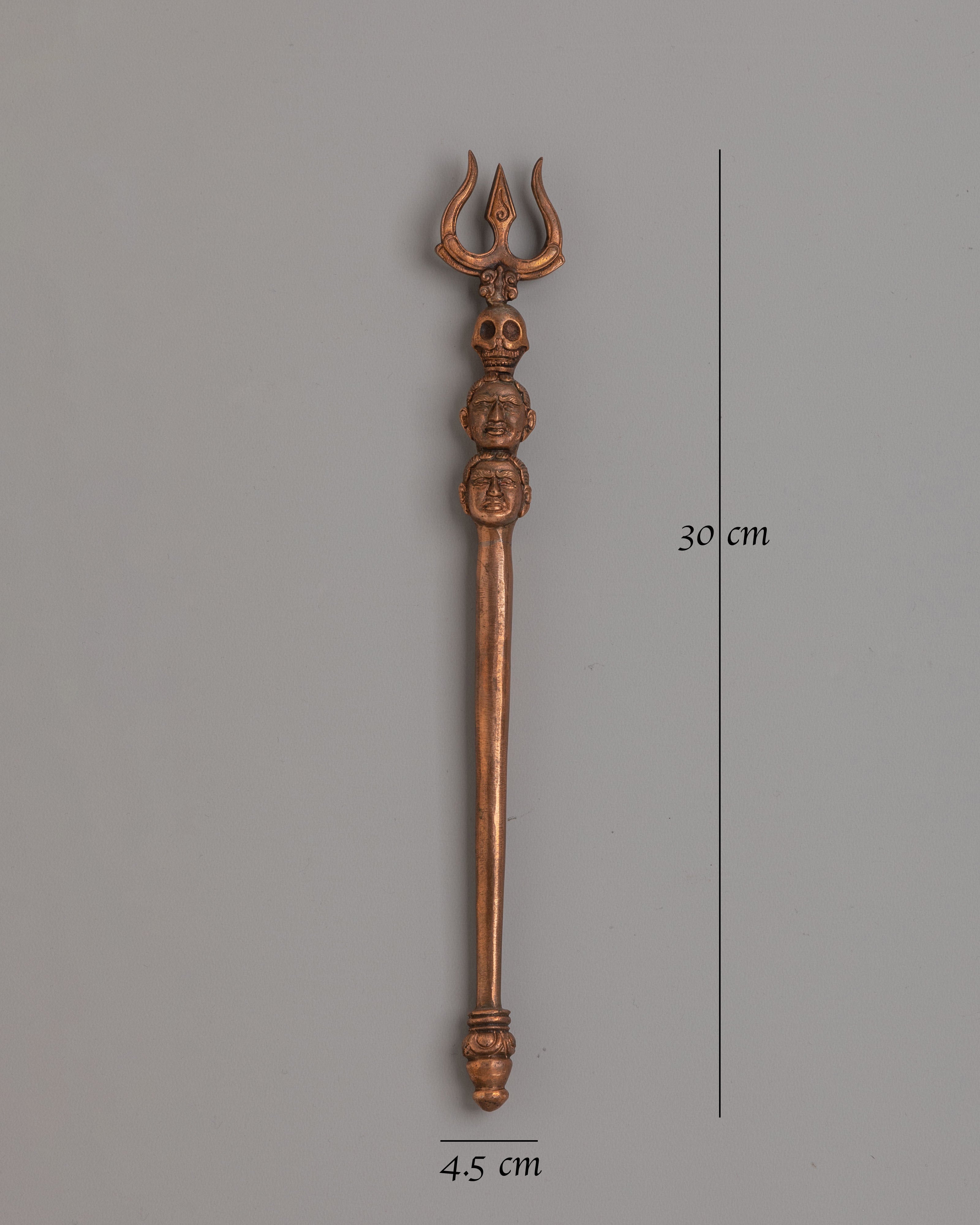 Handmade Ritual Trishul Staff | Symbol of Divine Power