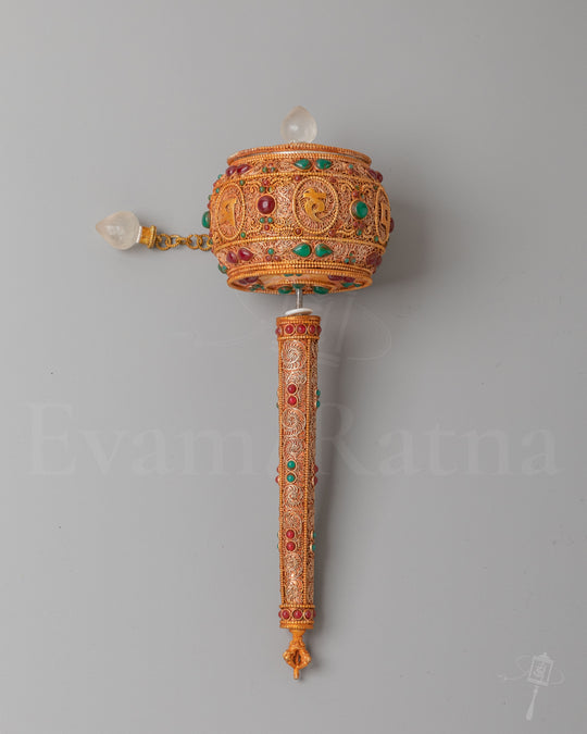 Mantra Mani Prayer Wheel | Handcrafted Tibetan Buddhist Prayer Wheel