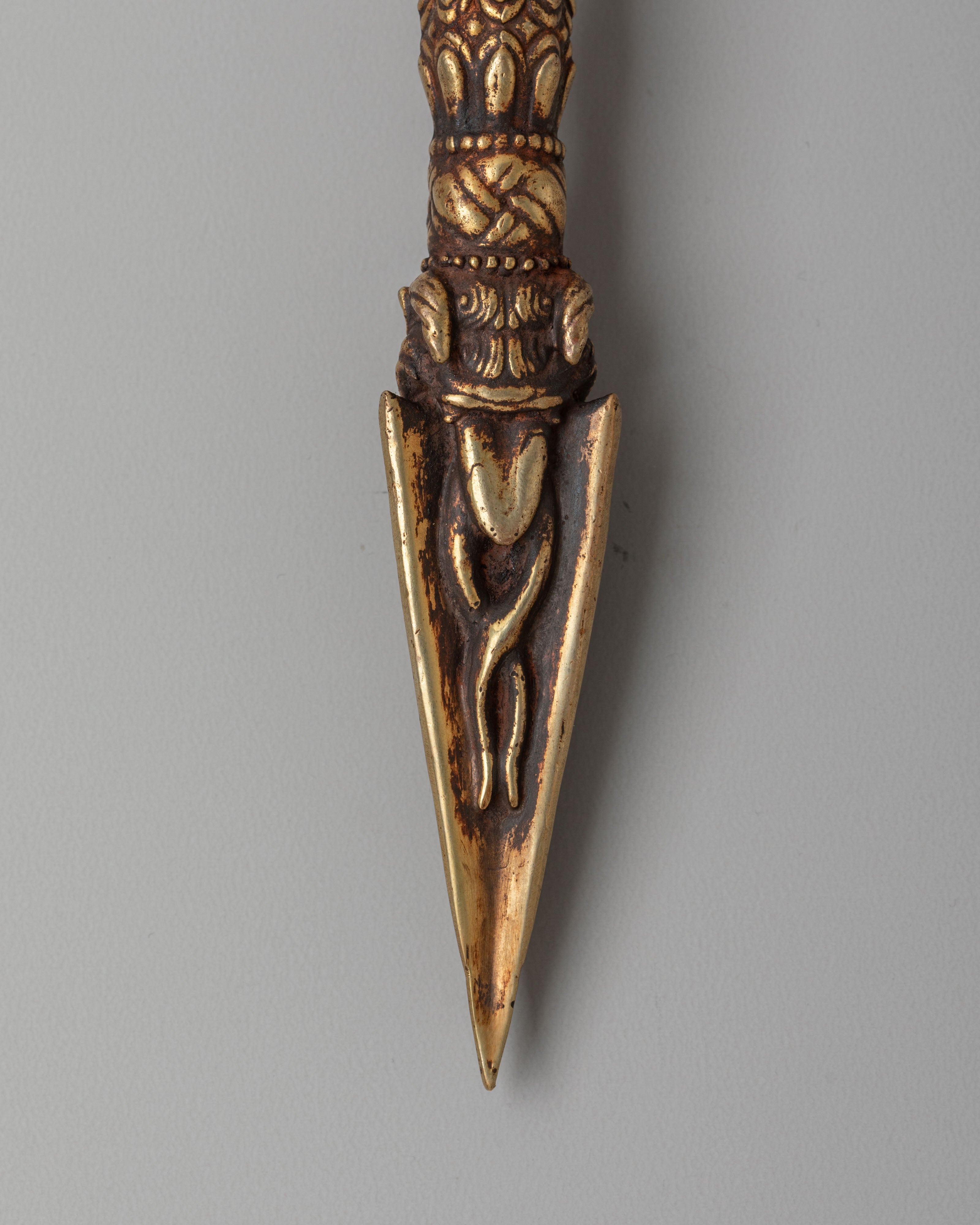 Handmade Tibetan Ritual Phurba | Bronze Vajrakilaya Dagger