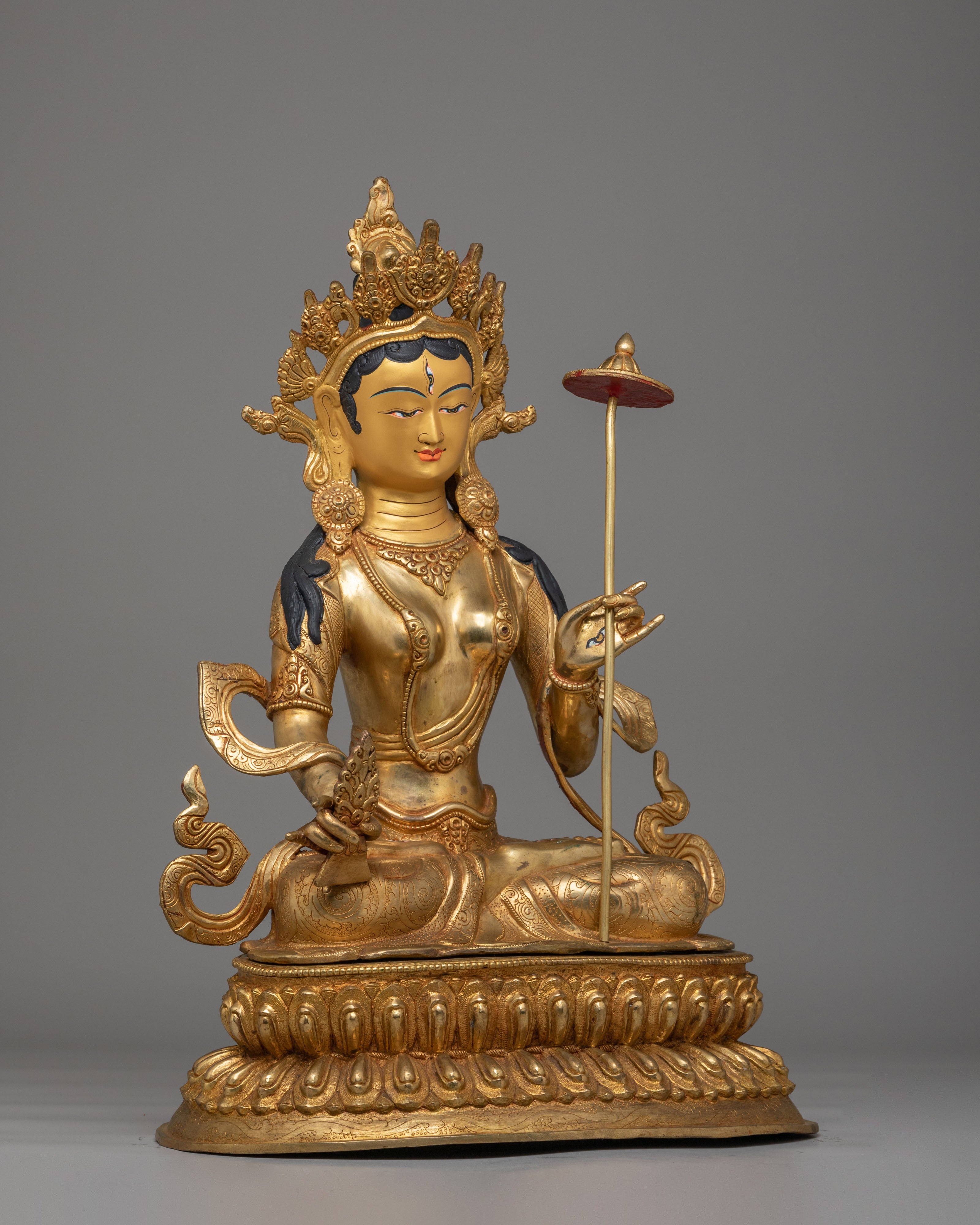 Goddess Dukar Statue for Protection | Sitatapatra Protector Goddess Artwork