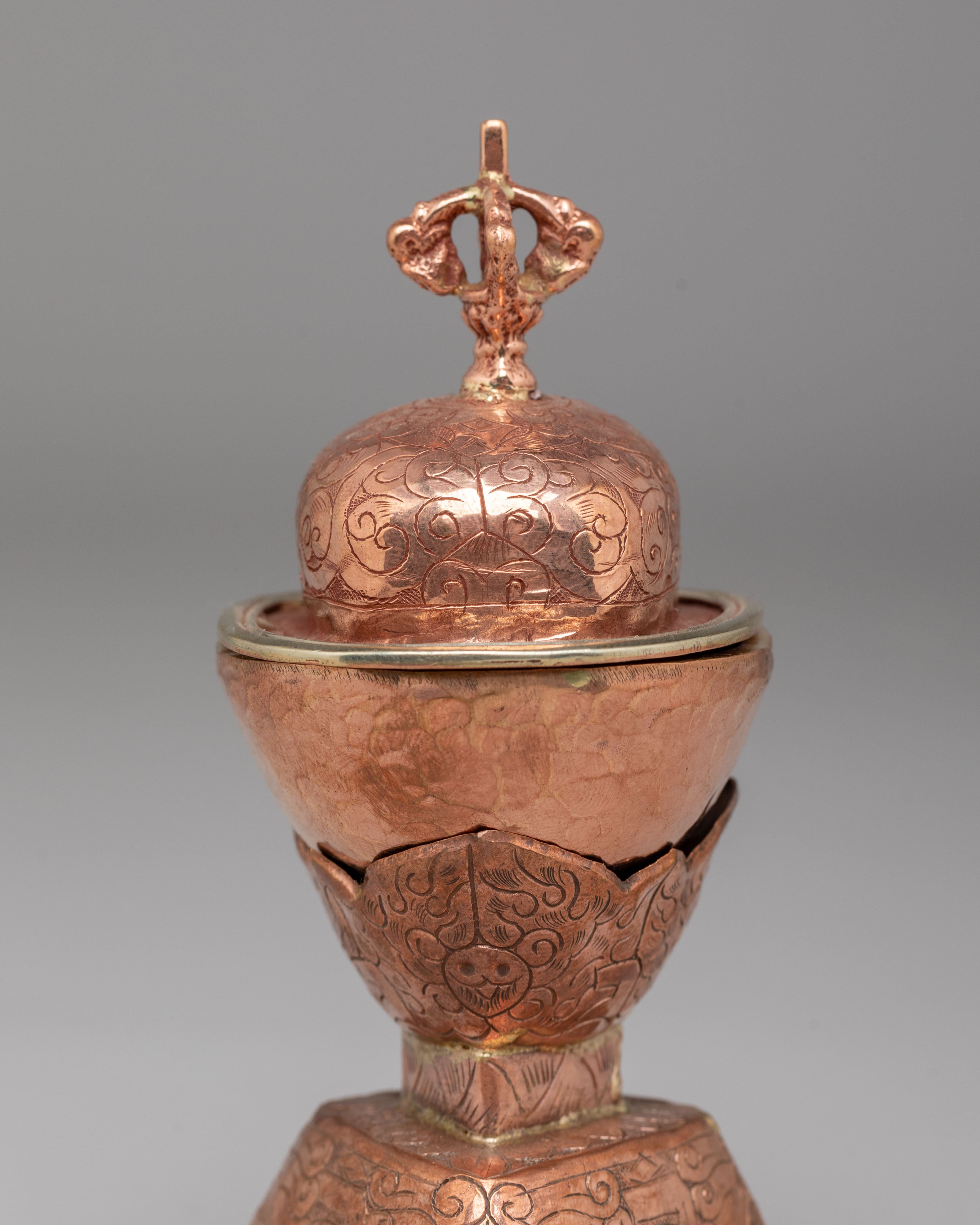 Tibetan Kapala Ritual Tool | Skull Cup for Tantric Ceremonies