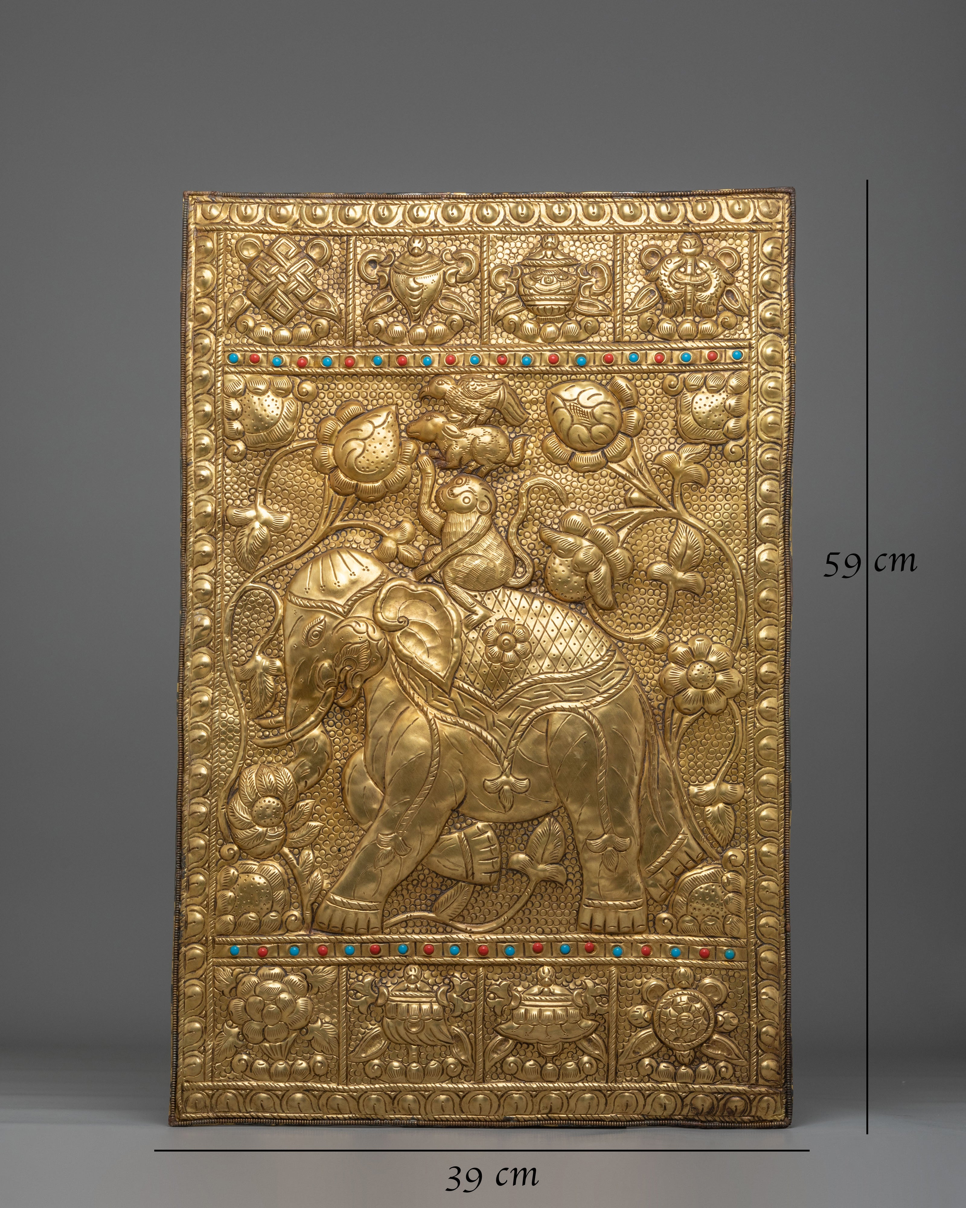 Himalayan Four Harmonious Animals Wall Hanging | Sacred Decor for Meditation and Home