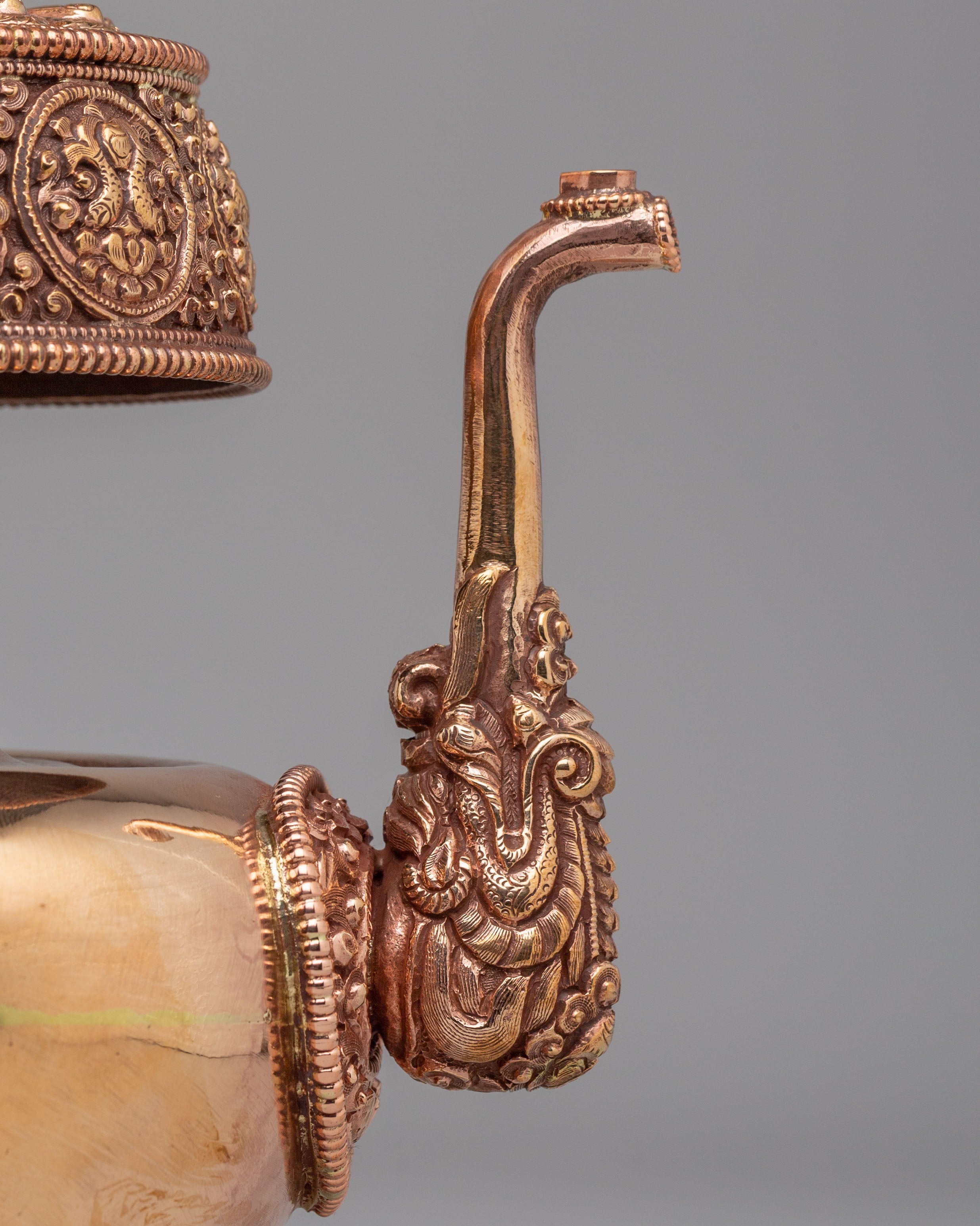 Sacred Tibetan Altar Bhumba Set | Copper Ritual Offering Vessels