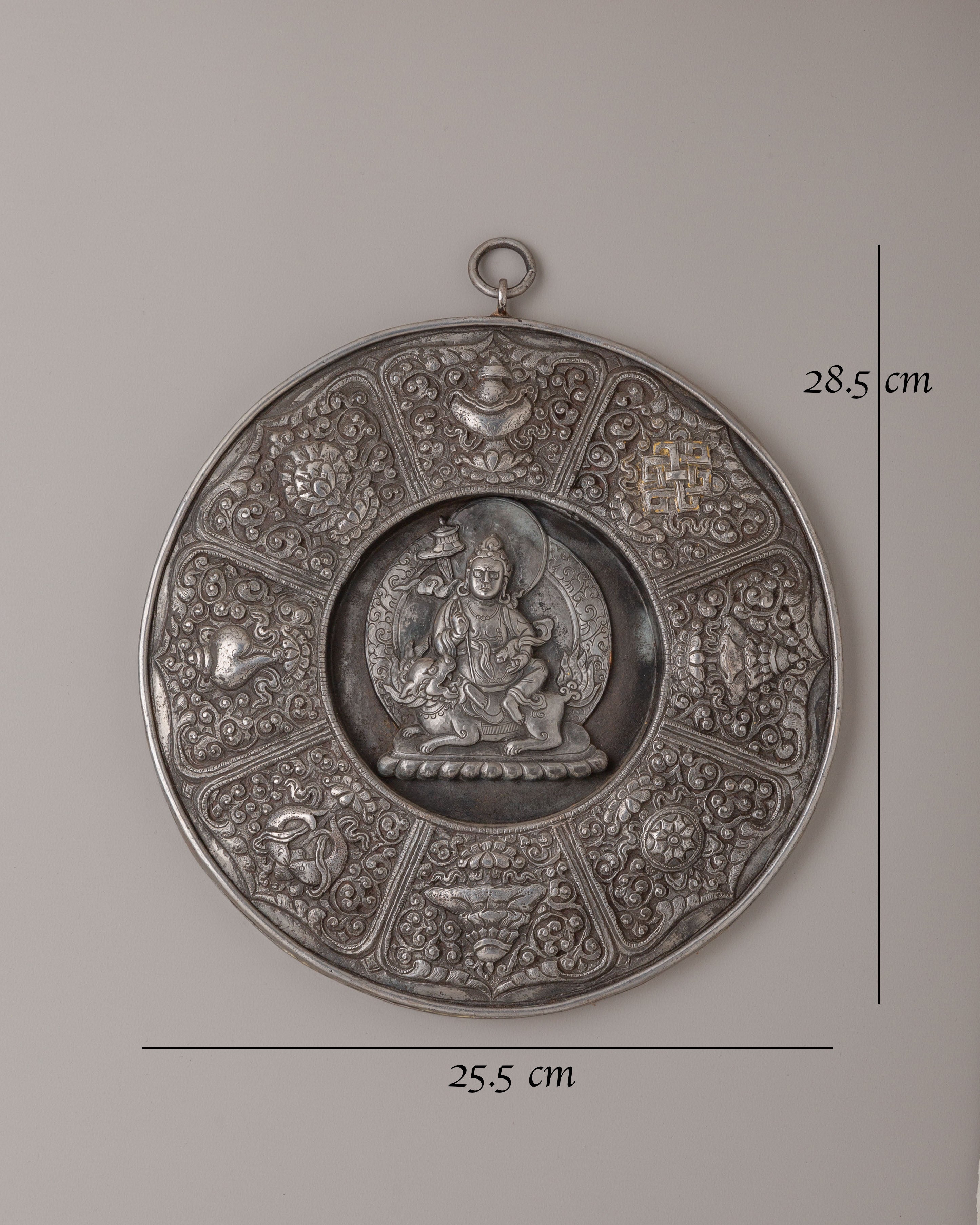 Handmade Namtoshe Wall Hanging | Tibetan Wealth Deity Art