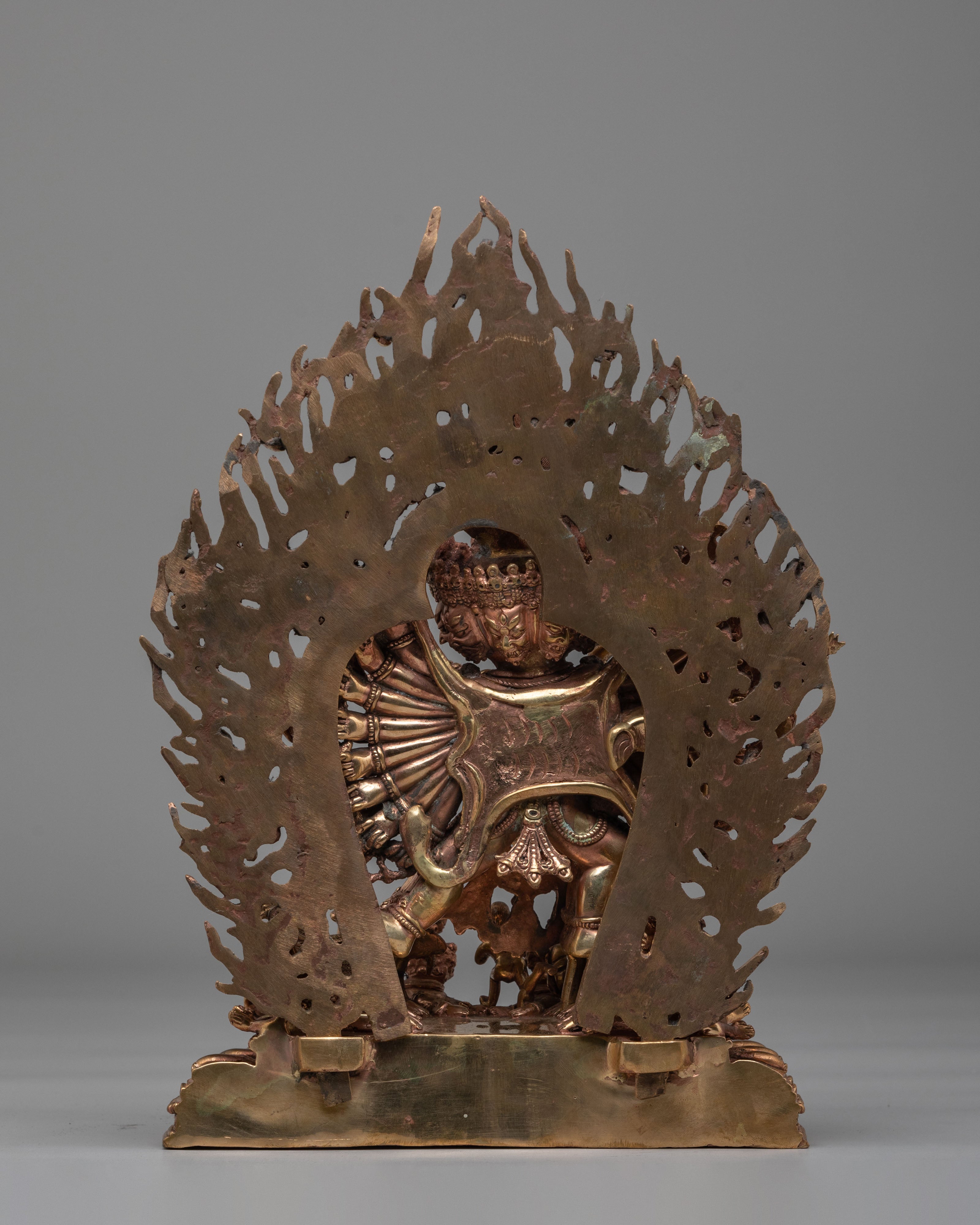 Handmade Yamantaka with Consort Statue | Wrathful Deity Sculpture for Meditation