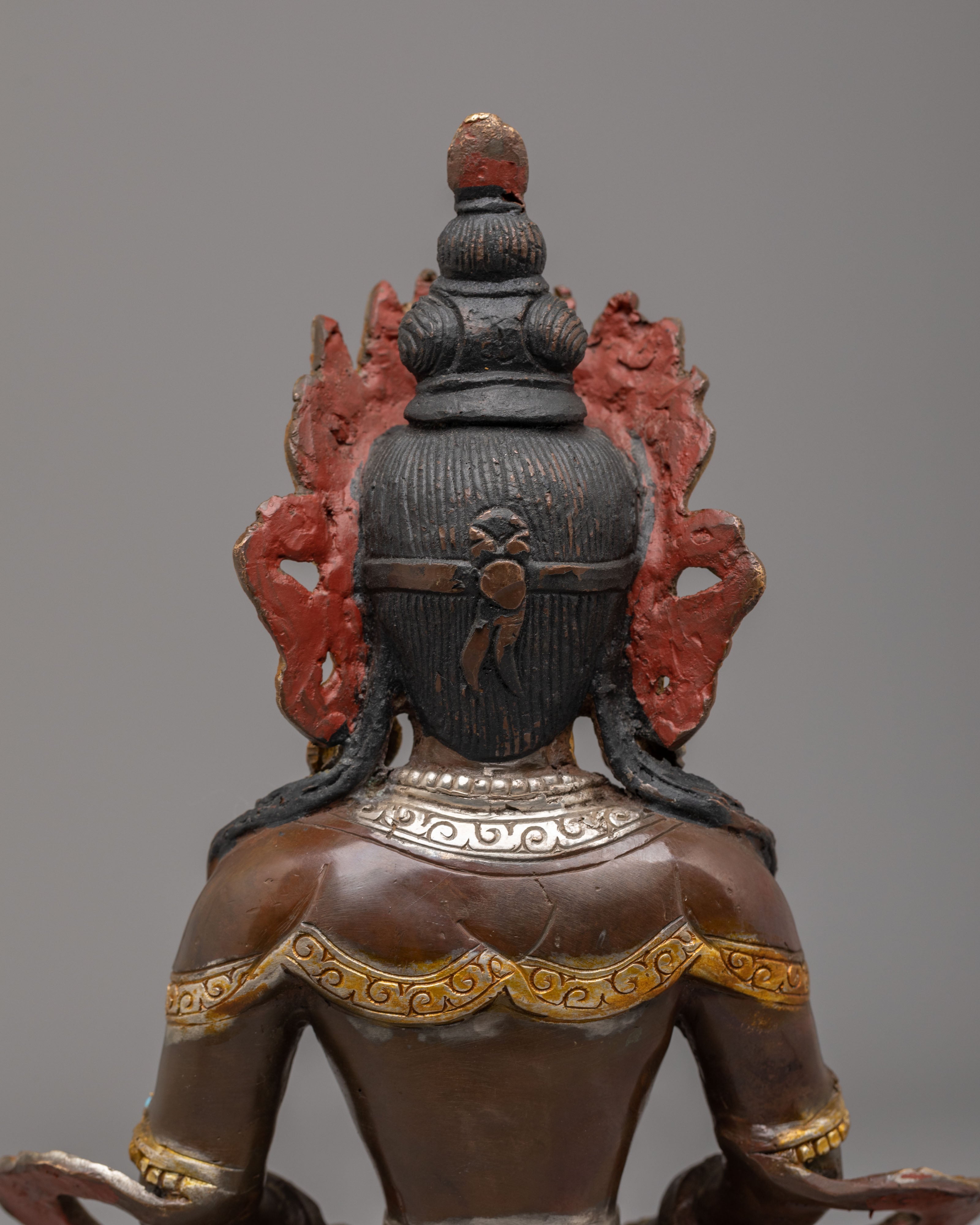 Divine Amitayus Buddha Sculpture | Handmade Tibetan Art