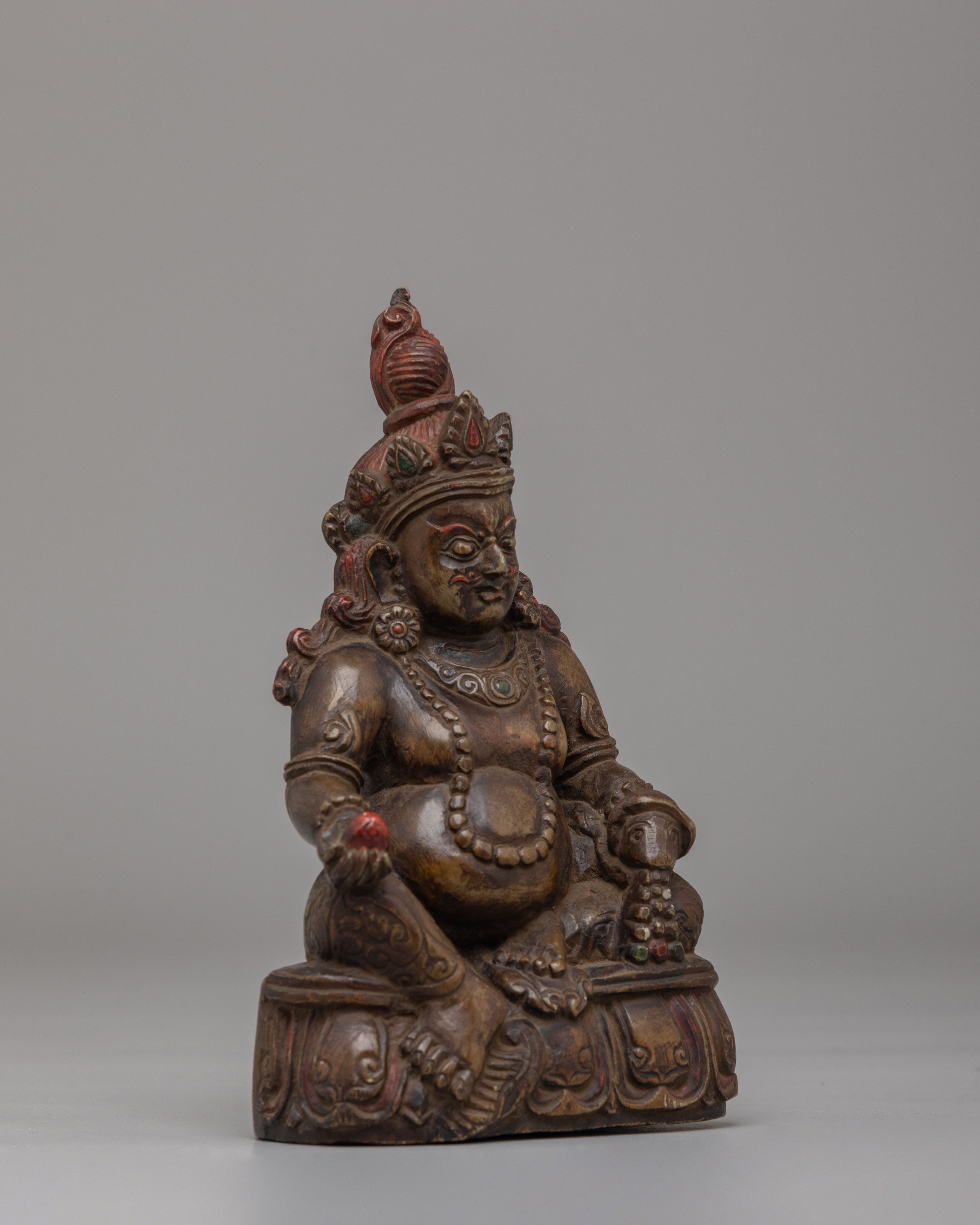 Traditional Dzambhala Figure | Buddhist Wealth Deity