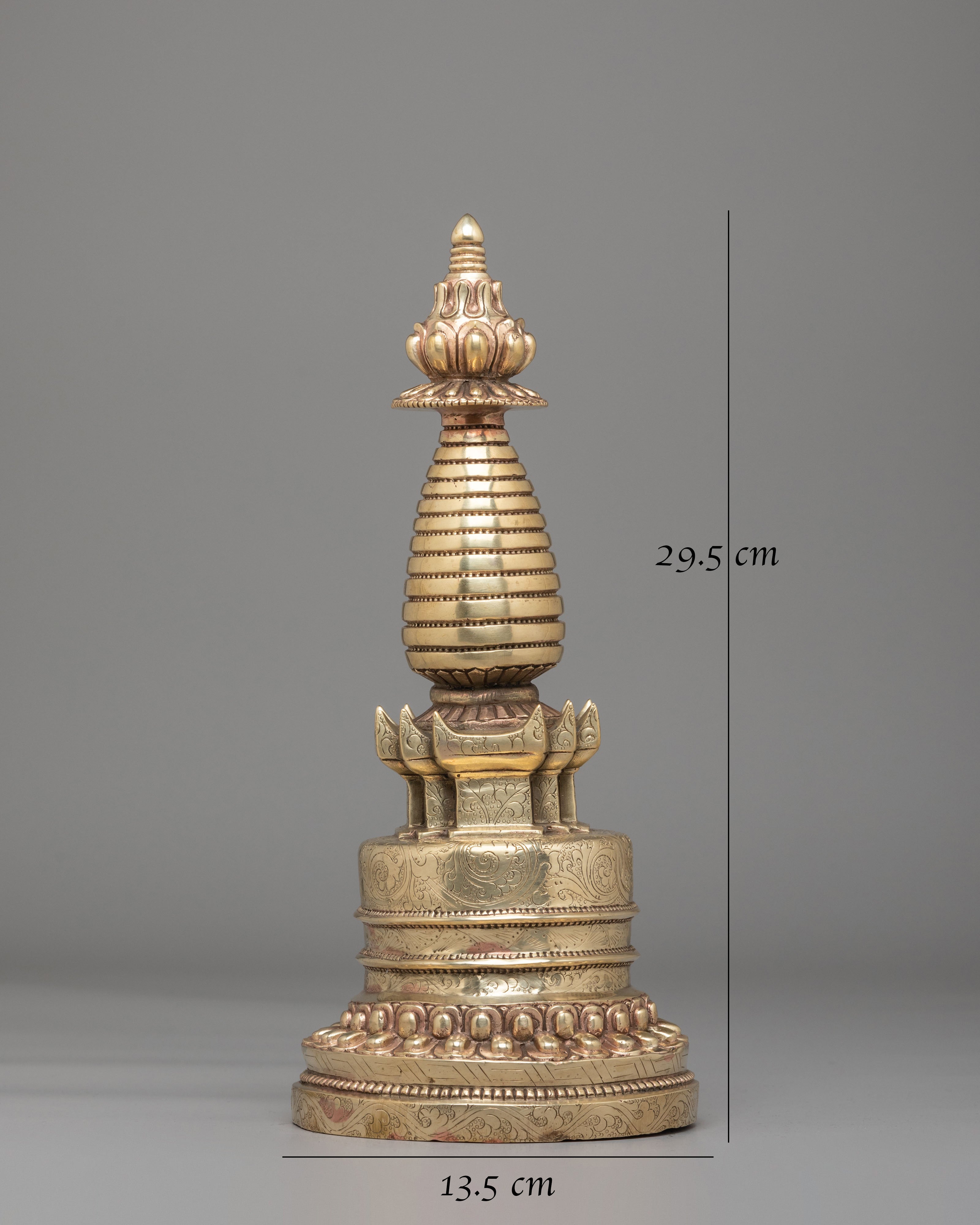 Buddhist Shrine Kadampa Stupa | Sacred Tibetan Stupa for Altar Decor