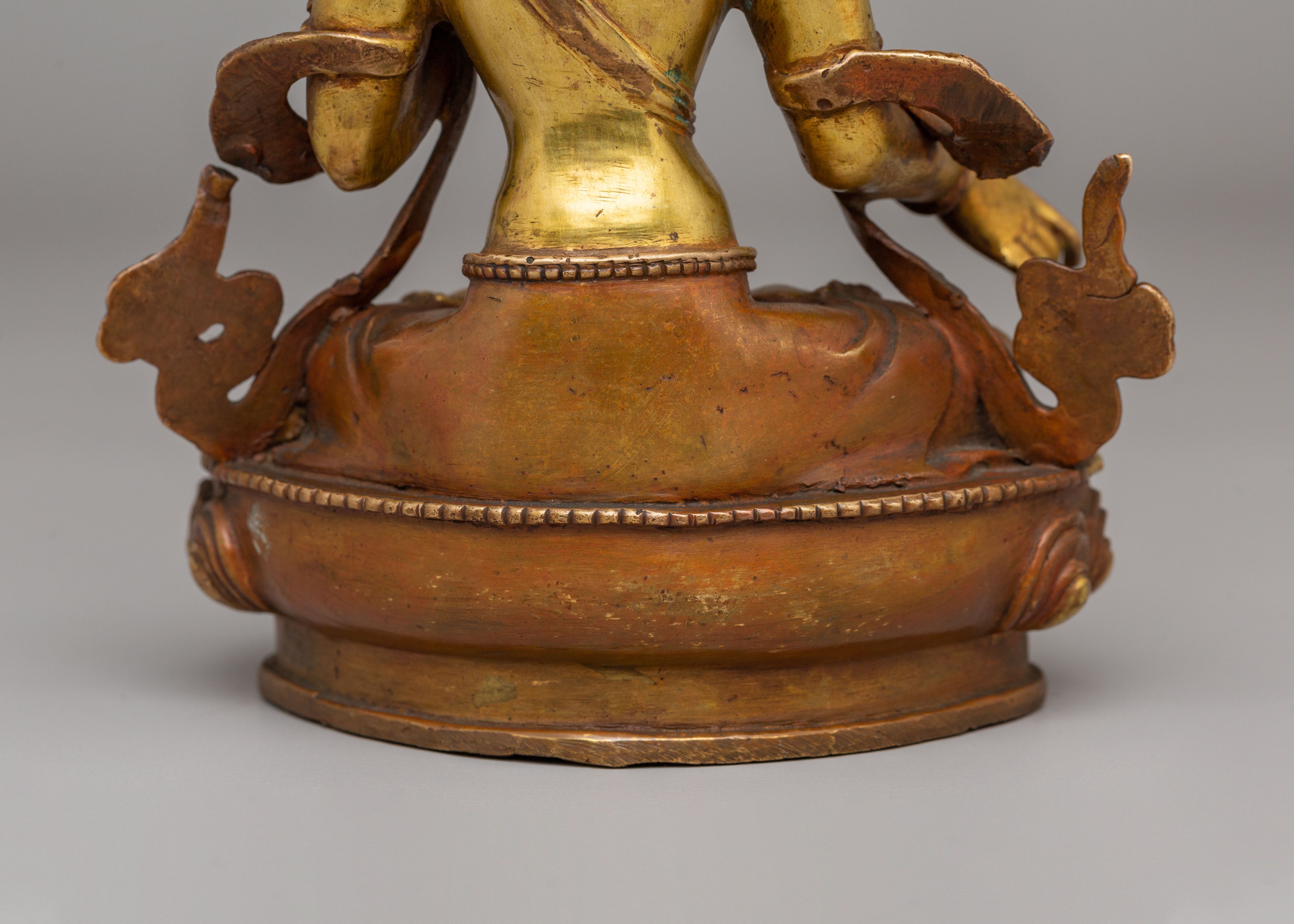 Handcrafted Dukar Statue | Tibetan Deity of Wisdom and Compassion