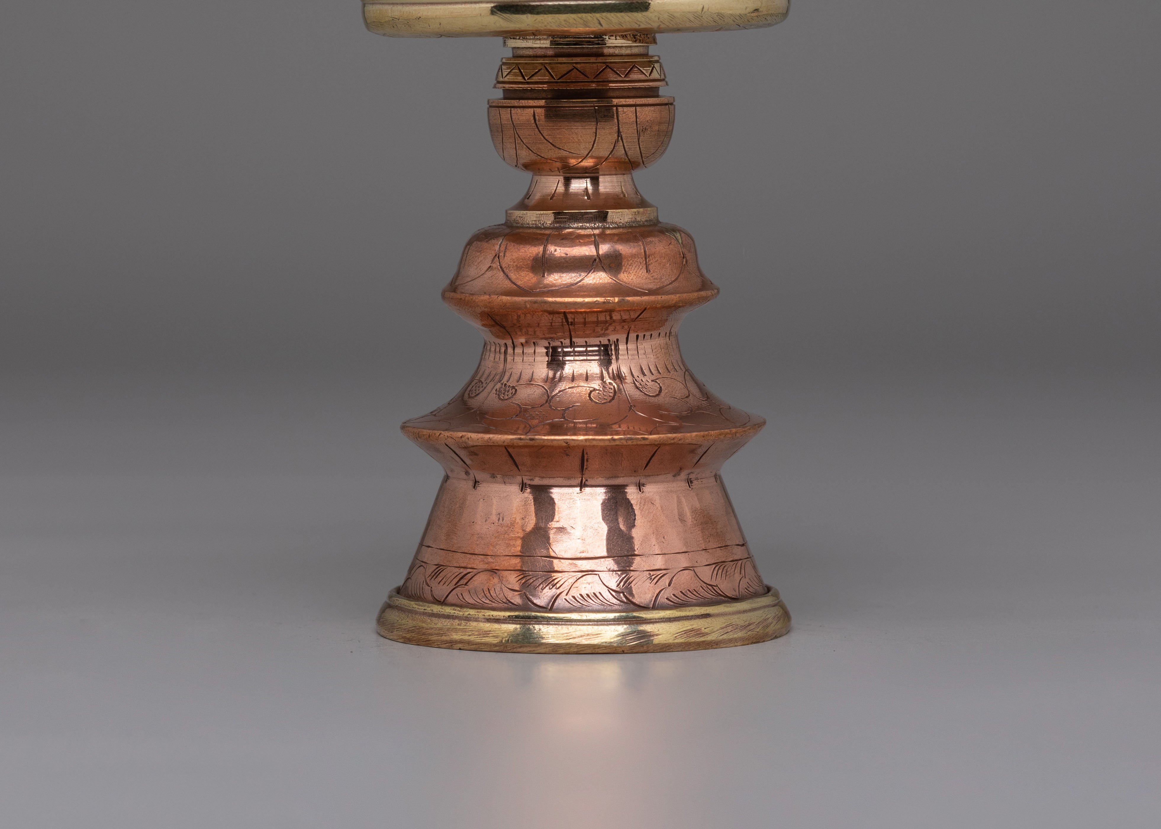 Brass Butter Lamp Set for Rituals | Himalayan Altar Puja Decor