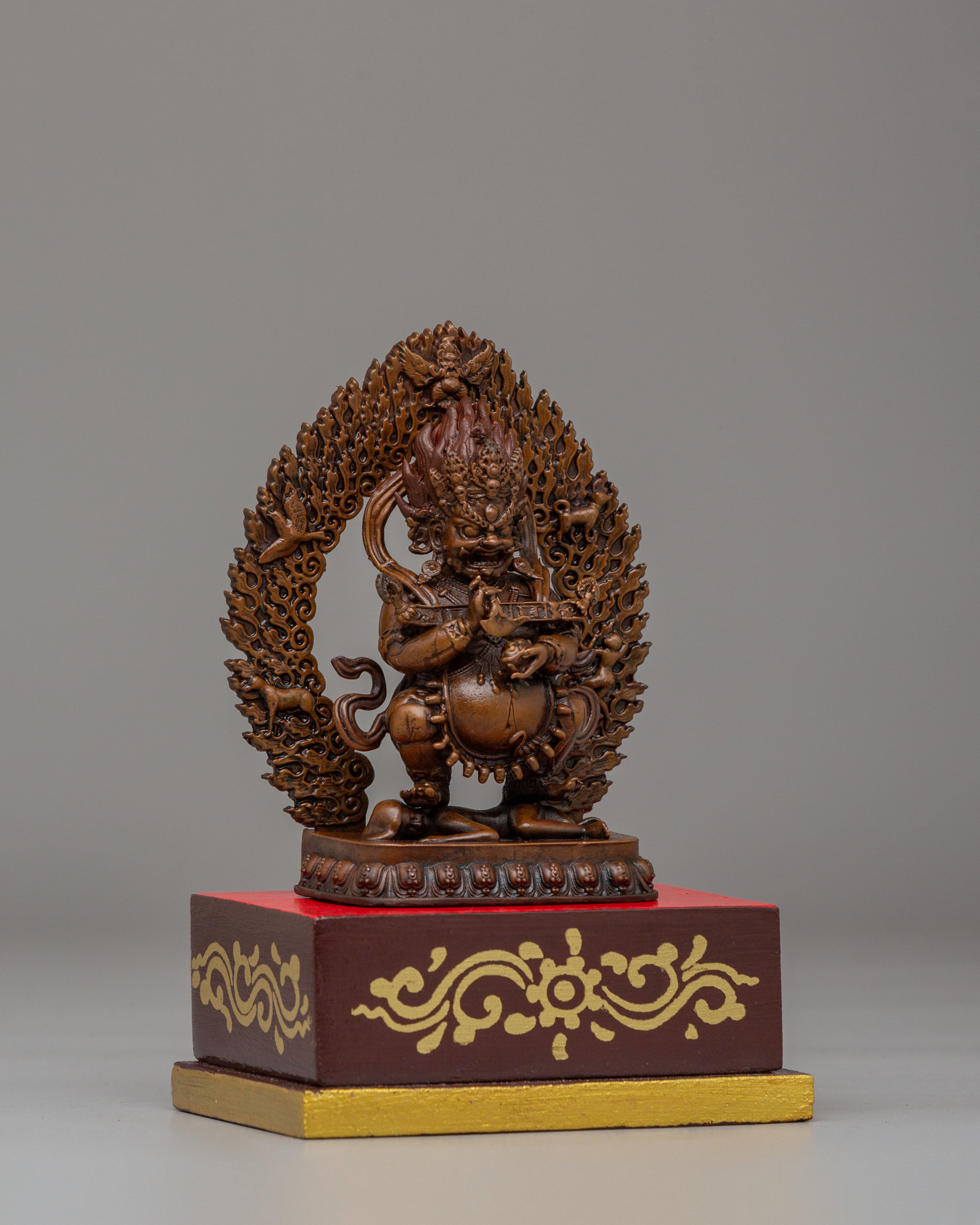 Shakya Mahakala Deity Statue | Tibetan Buddhist Protector Sculpture