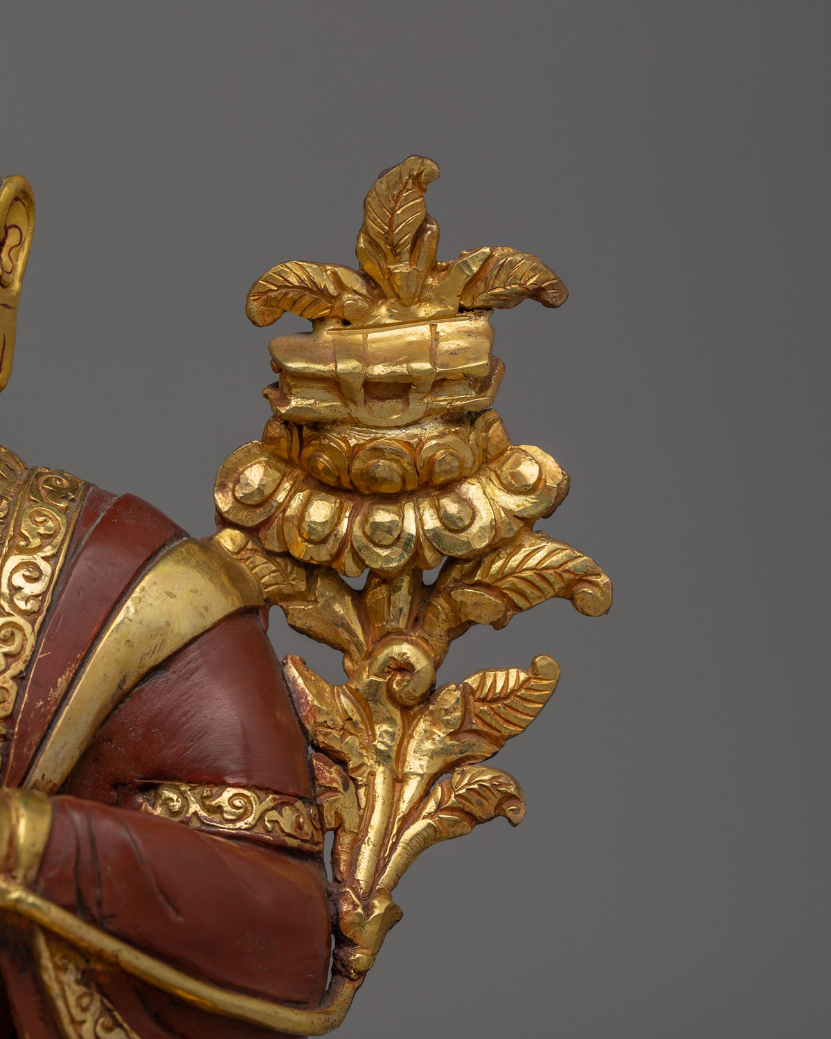 Handcrafted Sacred Tsongkhapa Set Statue | Tibetan Spiritual Artwork