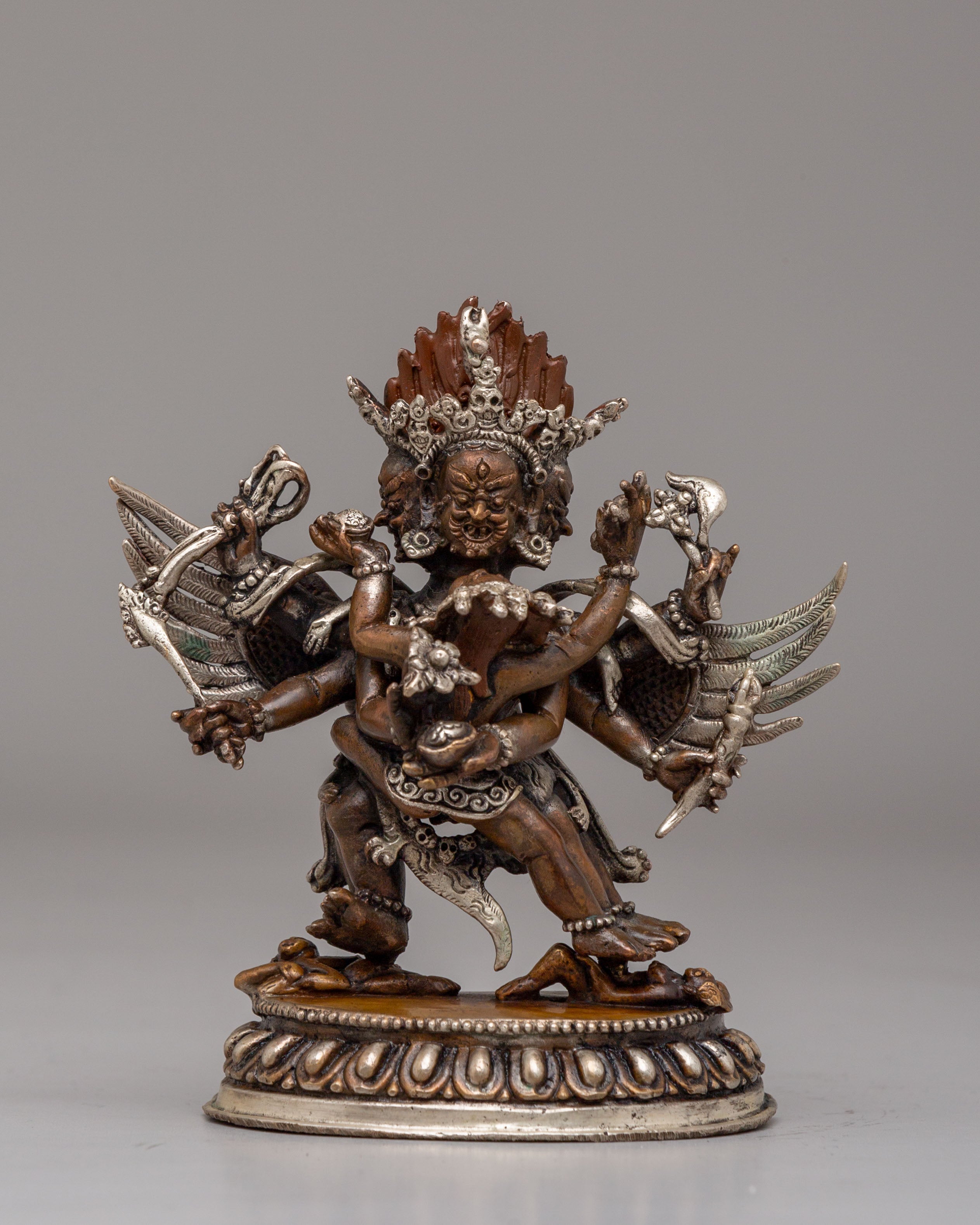 Machine Made Hayagriva with Consort Statue | Wrathful Deity Sculpture