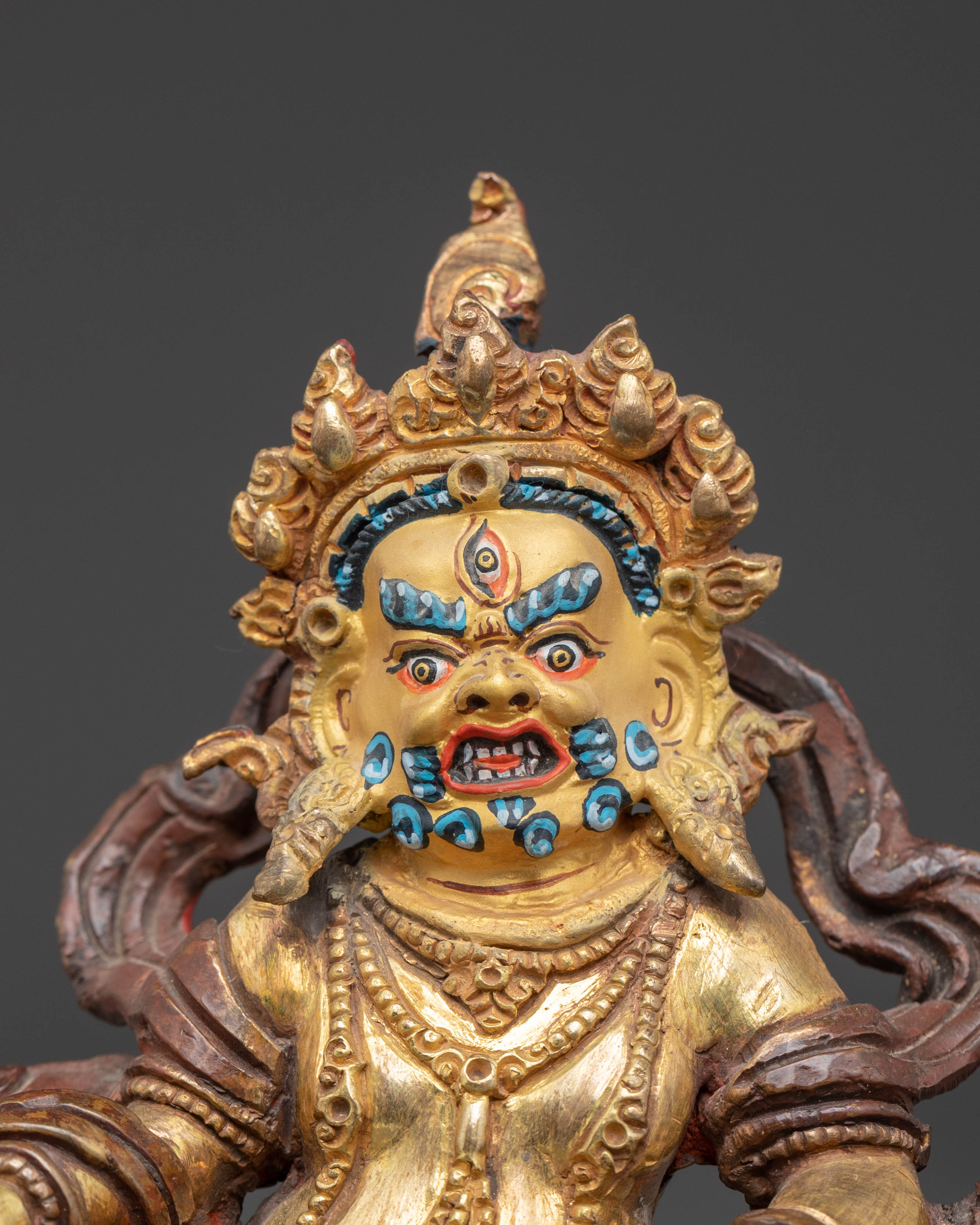 Dzambhala Copper Statue for Decor | Embodiment of Wealth and Prosperity