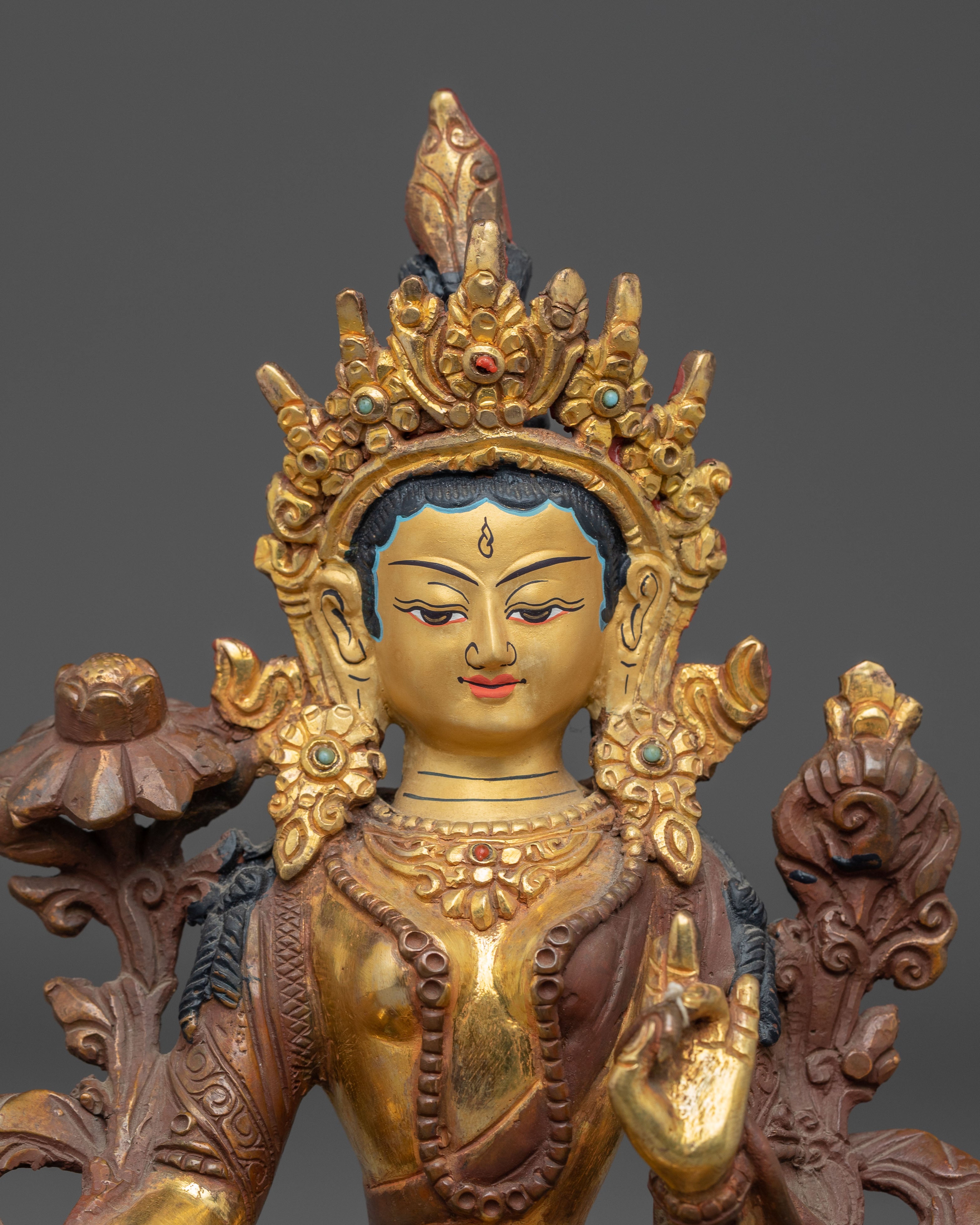 Green Tara Divine Figurine | Tibetan Artwork