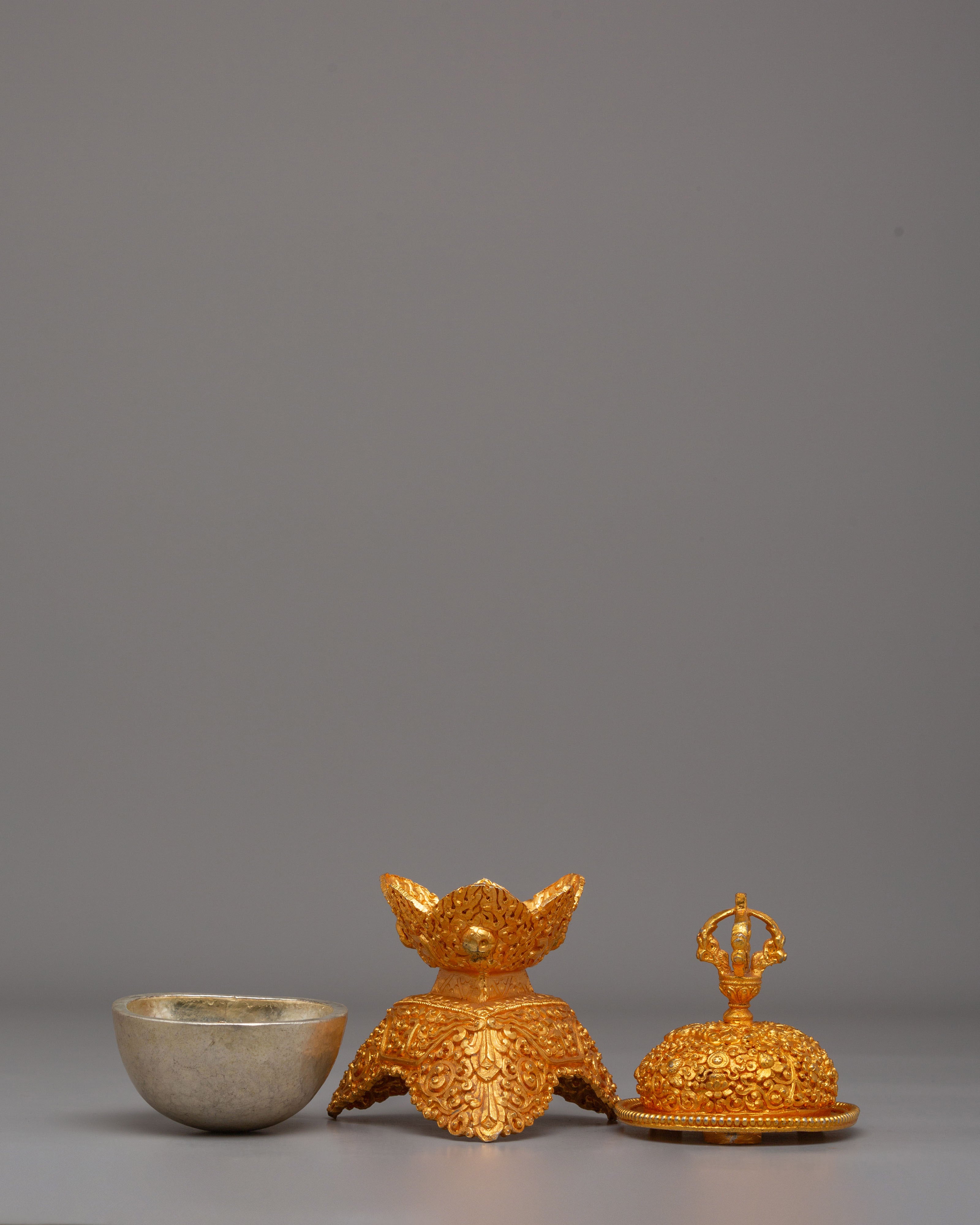 Himalayan Offering Kapala | Ritual Vessel for Sacred Offerings