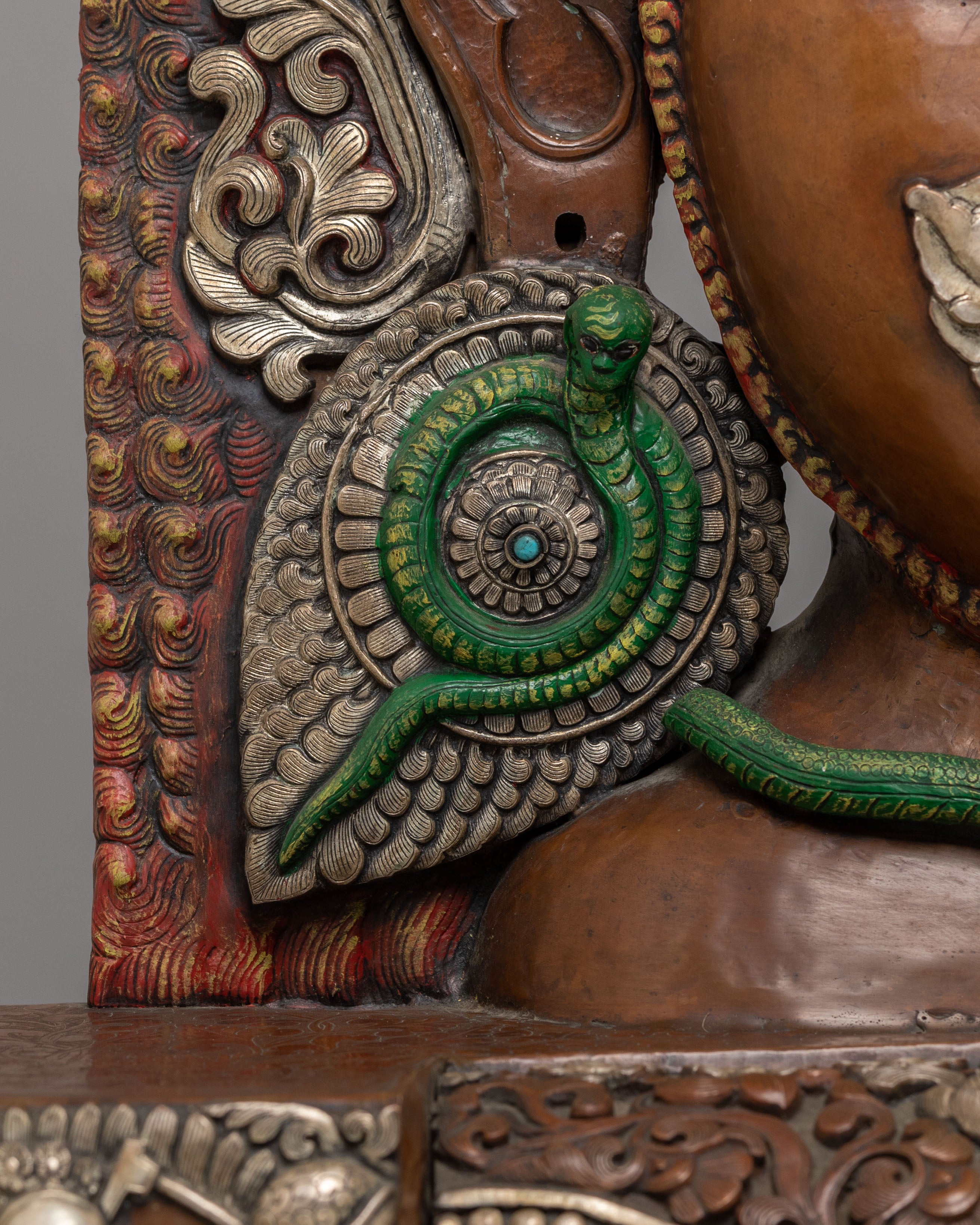 Handcrafted Bhairav Wall Sculpture: A Divine Protector for Your Space