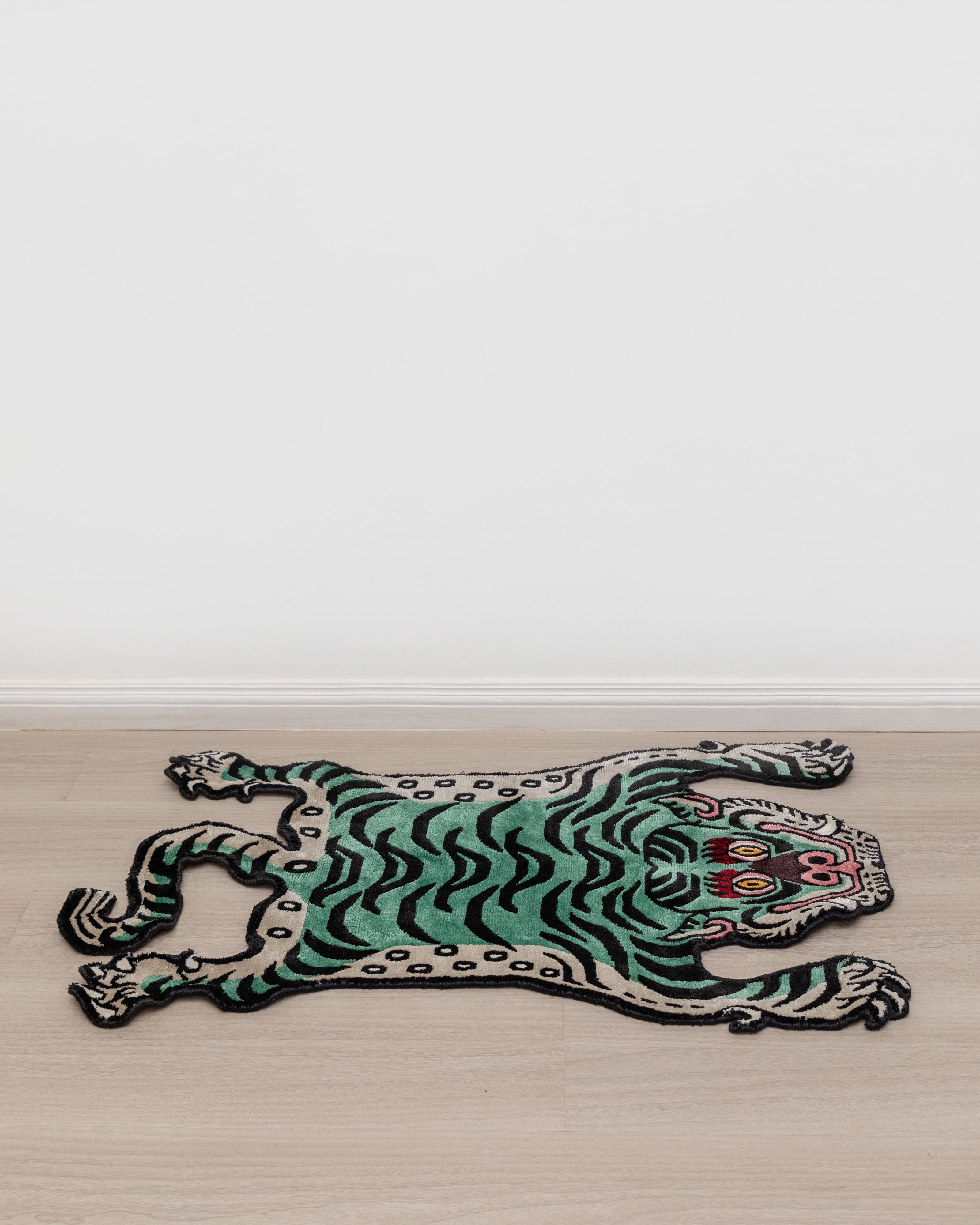 Handmade Tiger Rug | Buddhist Altar Decor