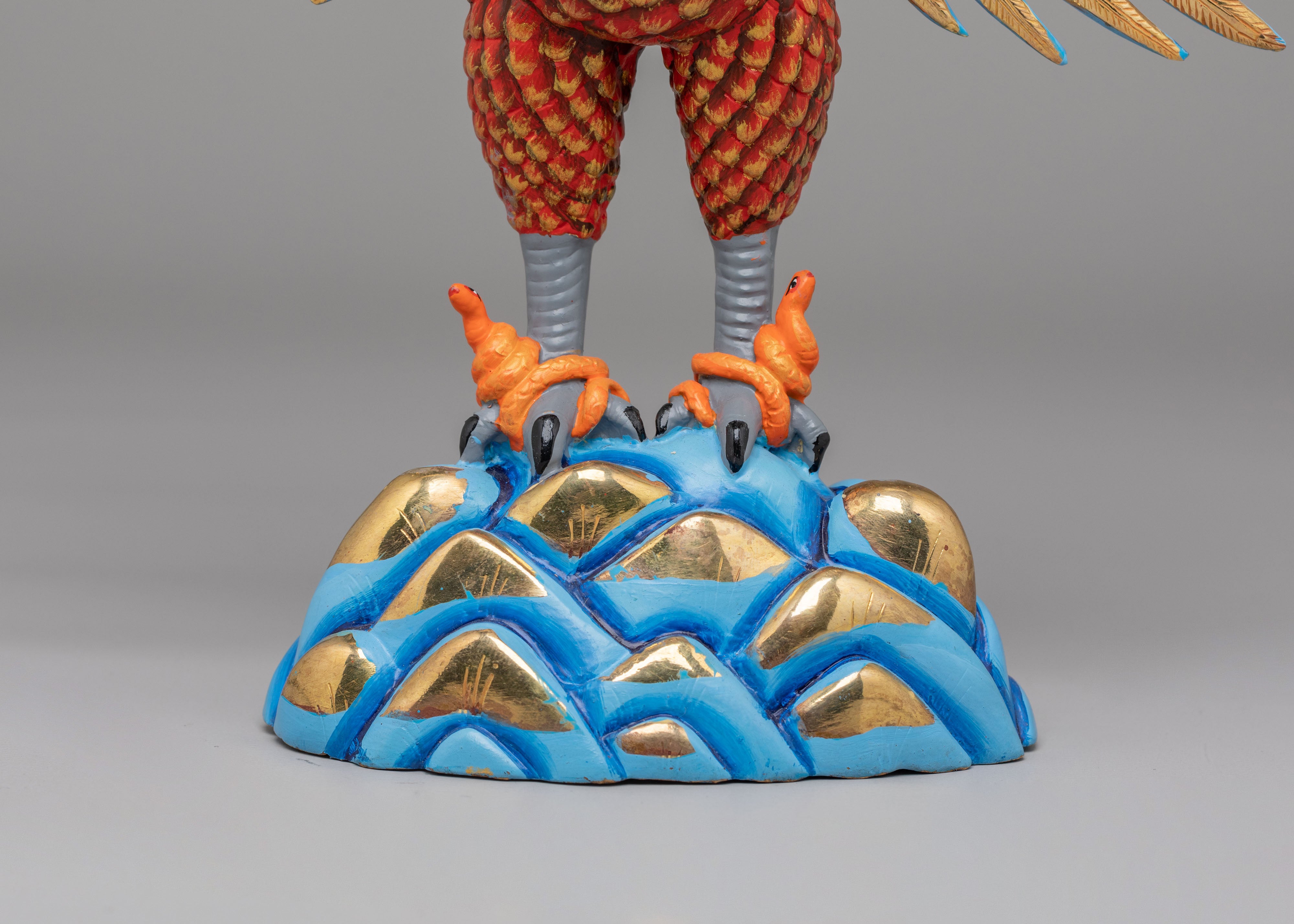 Traditional Garuda Guardian Statue | Himalayan Deity Sculpture