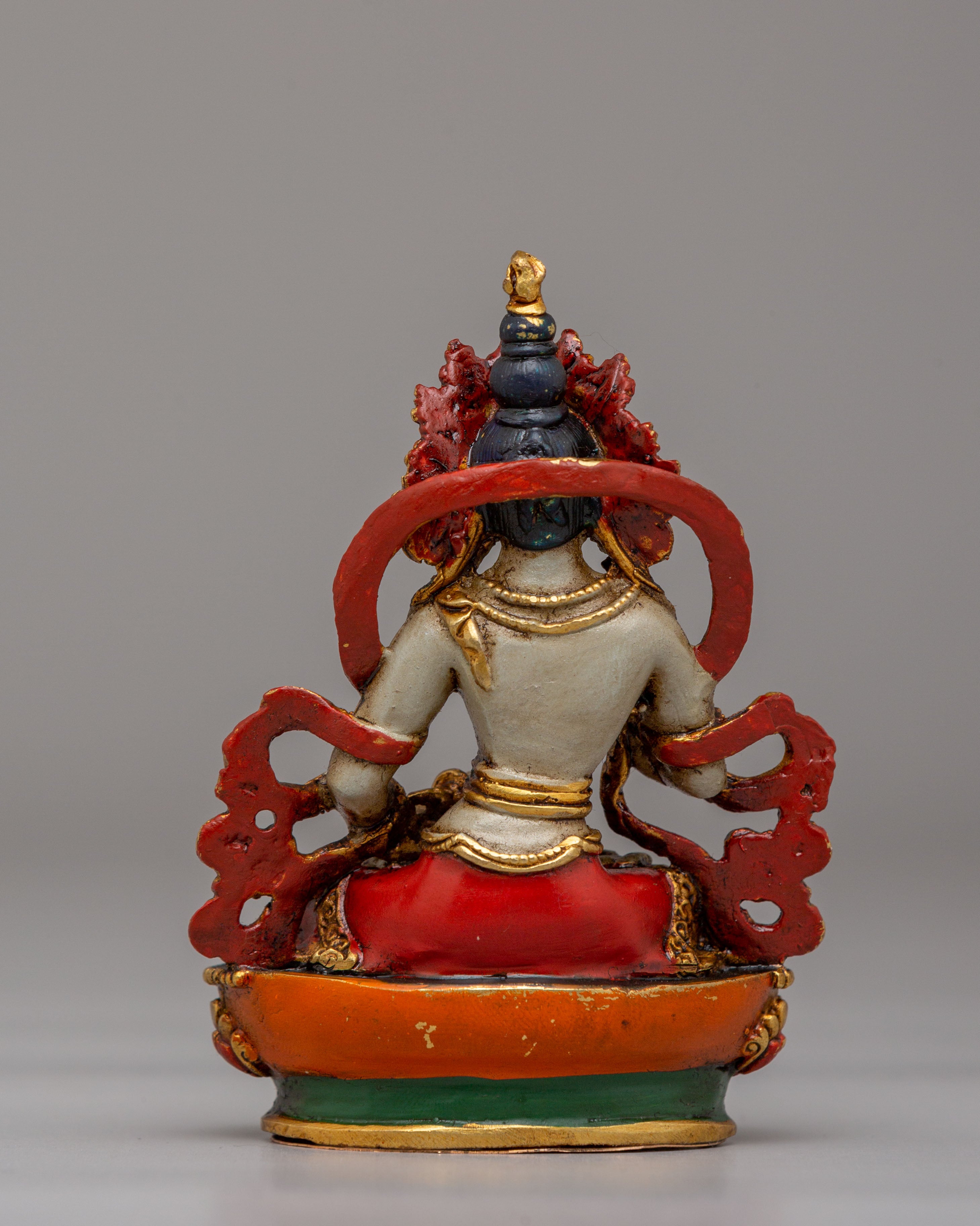 Ceremonial Vajrasattva Shrine Statue | 24K Gold Plated Tibetan Buddha