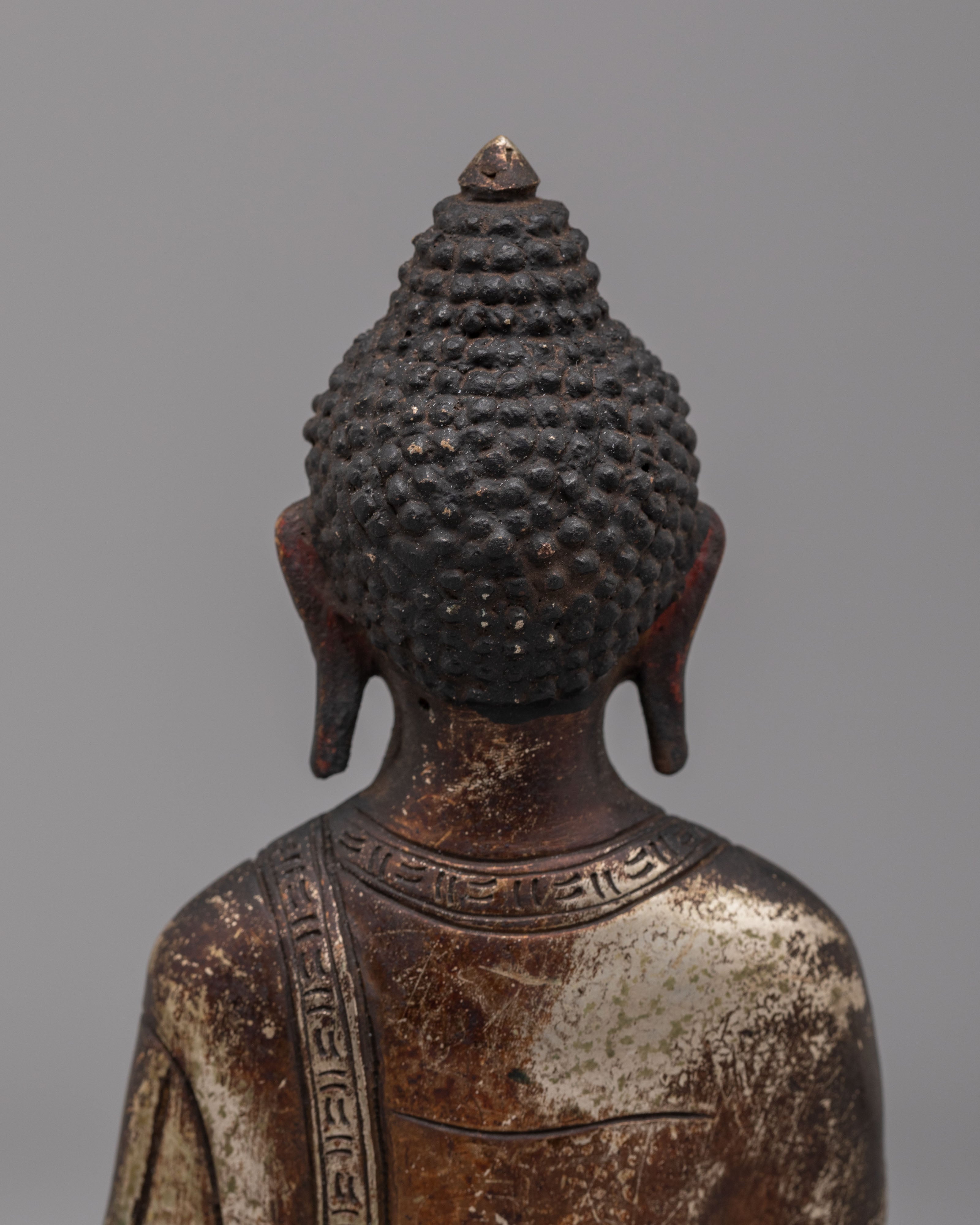 Enlightened Buddha Shakyamuni Statue | Antique Finish Buddhist Art