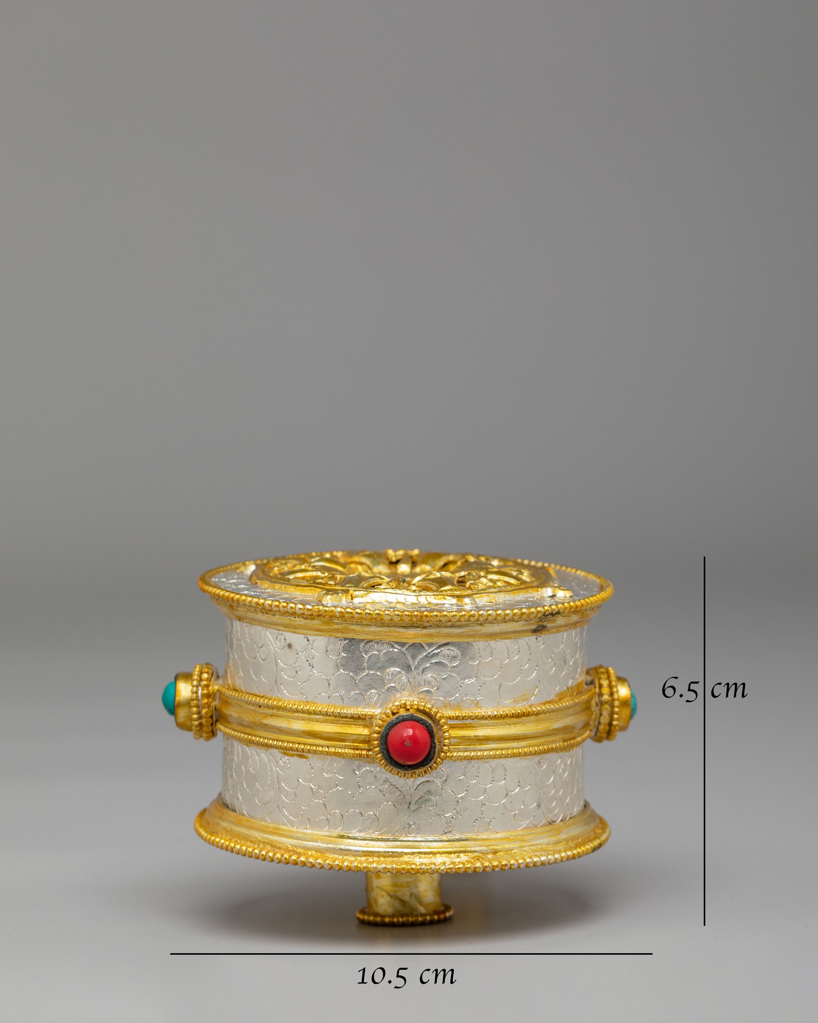 Handmade Ritual Prayer Wheel | Sacred Buddhist Tool for Meditation &amp; Blessings
