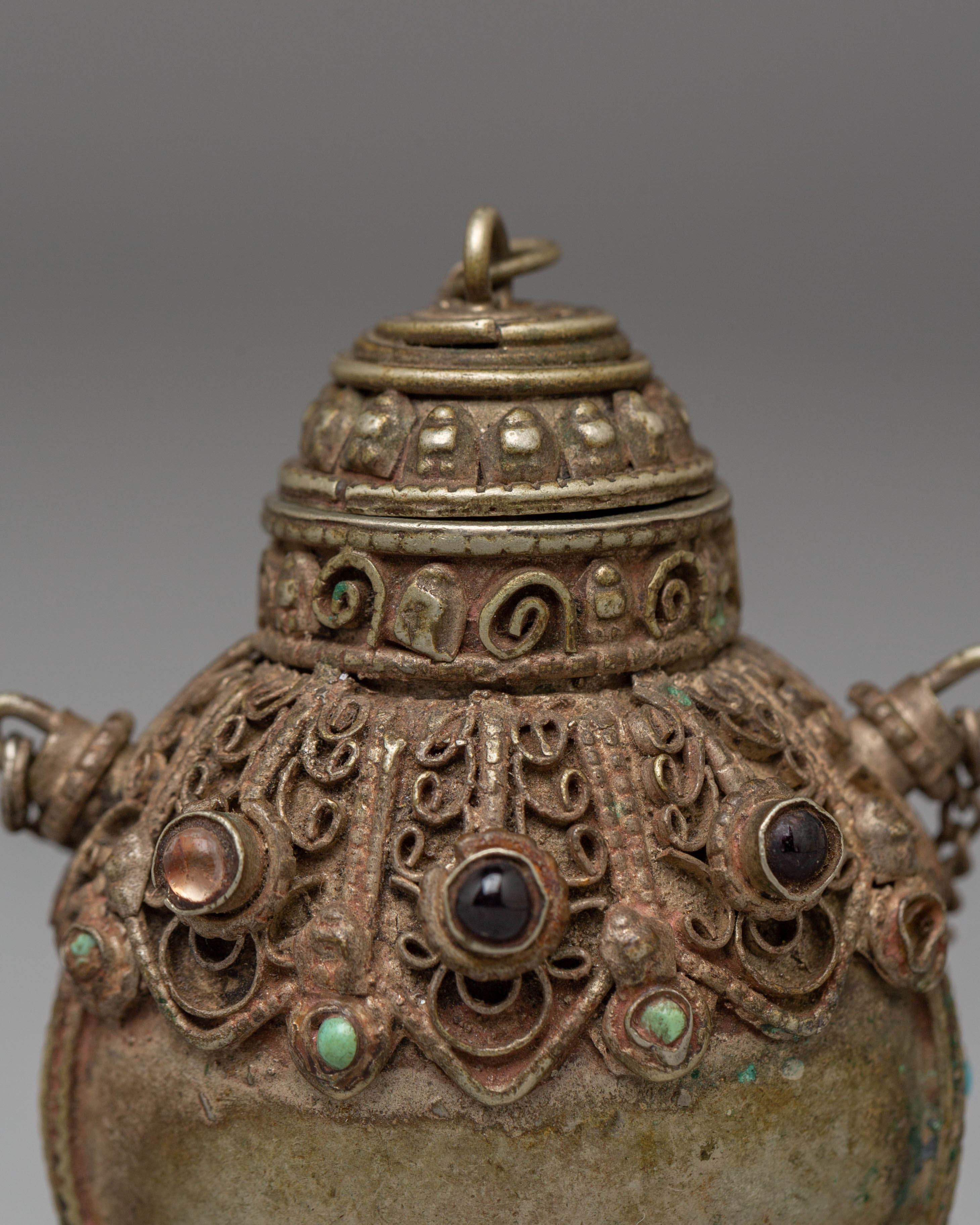 Decorative Crystal Snuff Pot |  Spiritual Piece for Ritual Use
