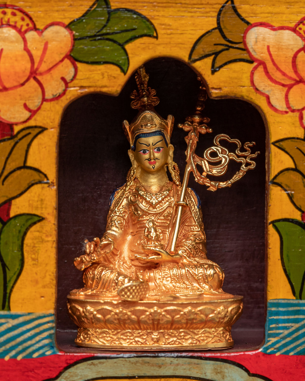 Tibetan Altar Box with Statue | Perfect for Meditation & Spiritual Decor