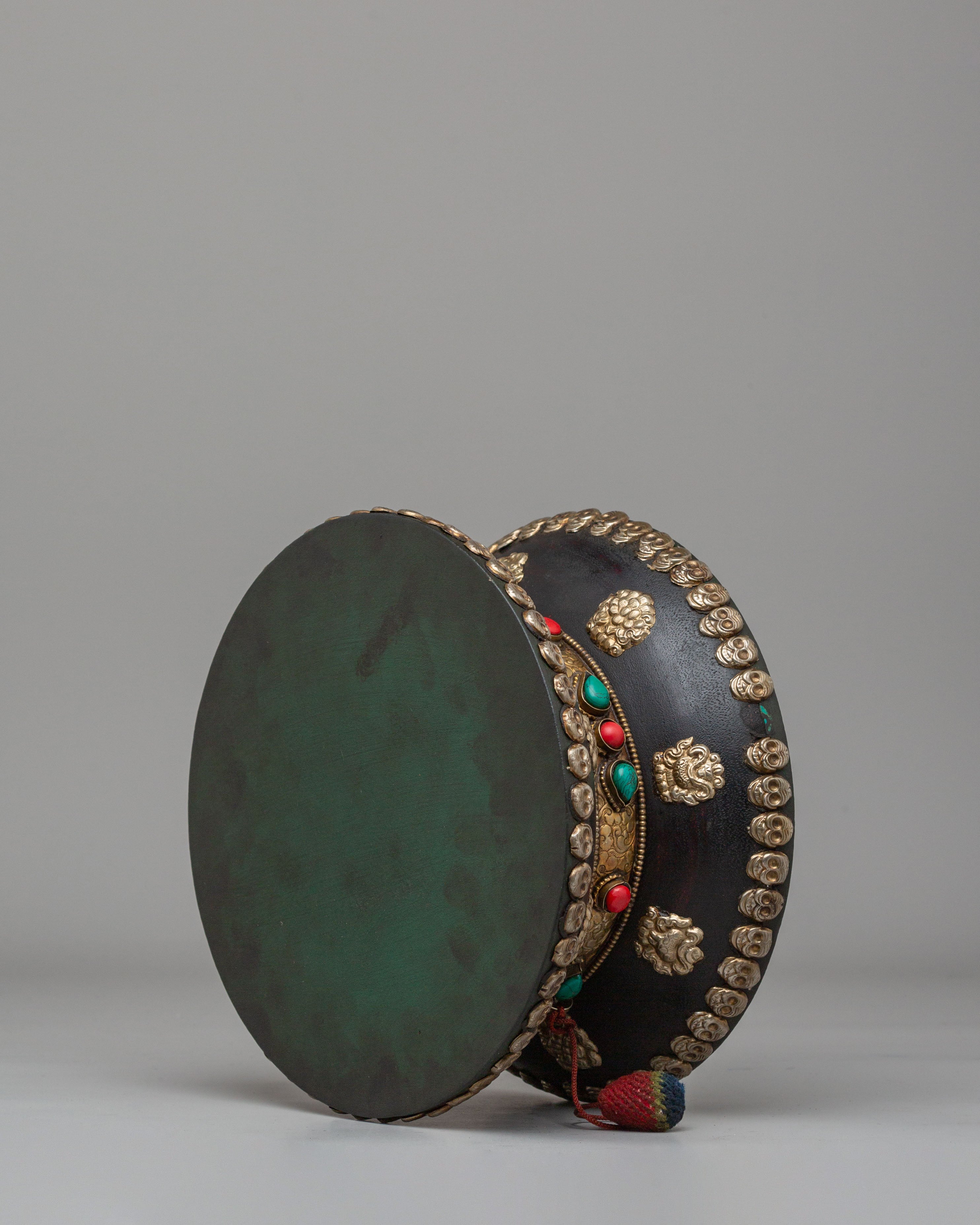 Wooden Damaru Ritual Instrument | Vajrayana Altar Damaru