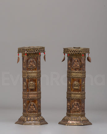 Himalayan Carved Incense Burner Pair