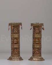 Himalayan Carved Incense Burner Pair