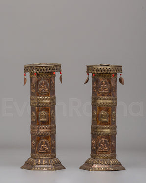 Himalayan Carved Incense Burner Pair