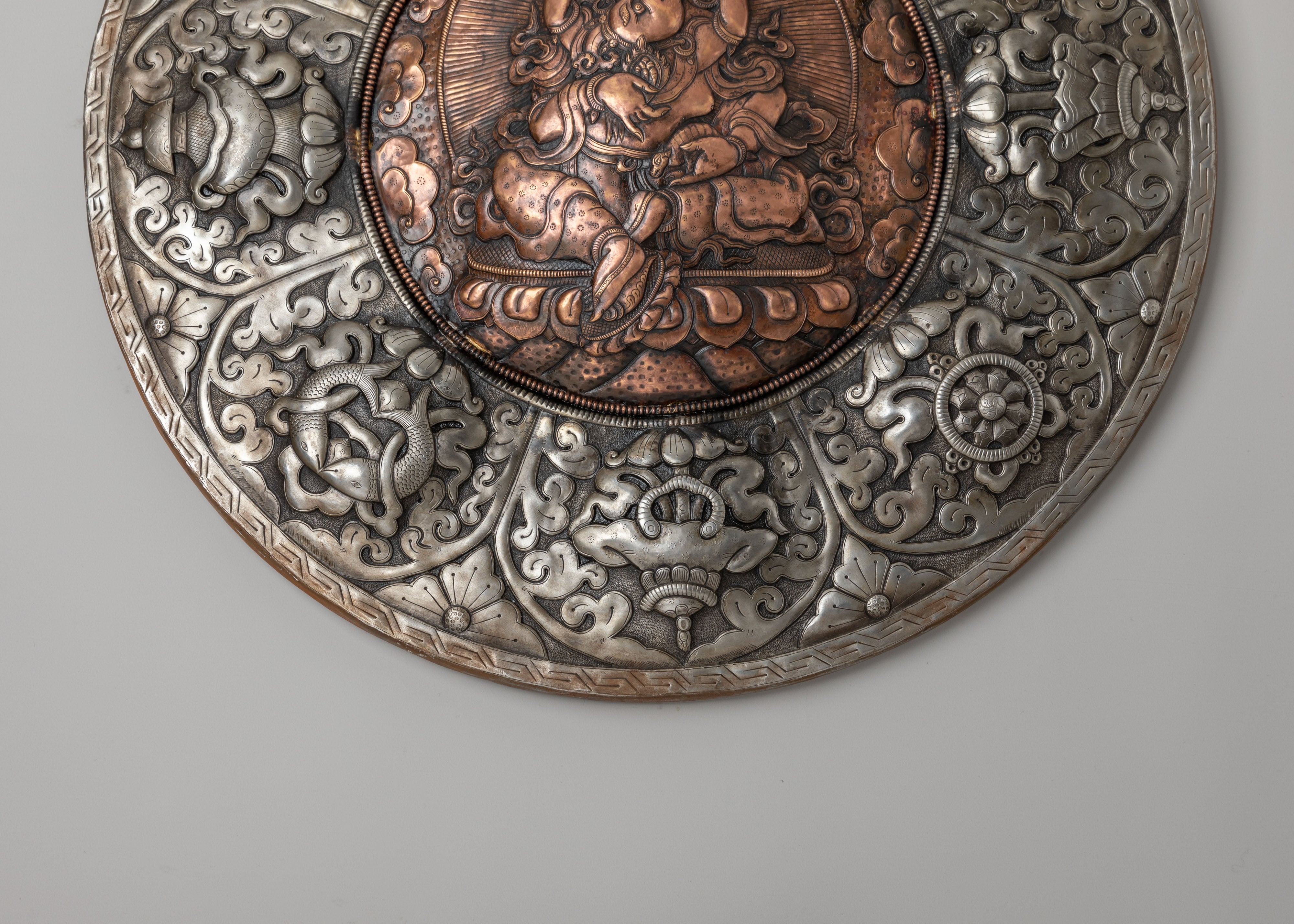 Handcrafted Red Dzambhala Wall Hanging | A Symbol of Prosperity