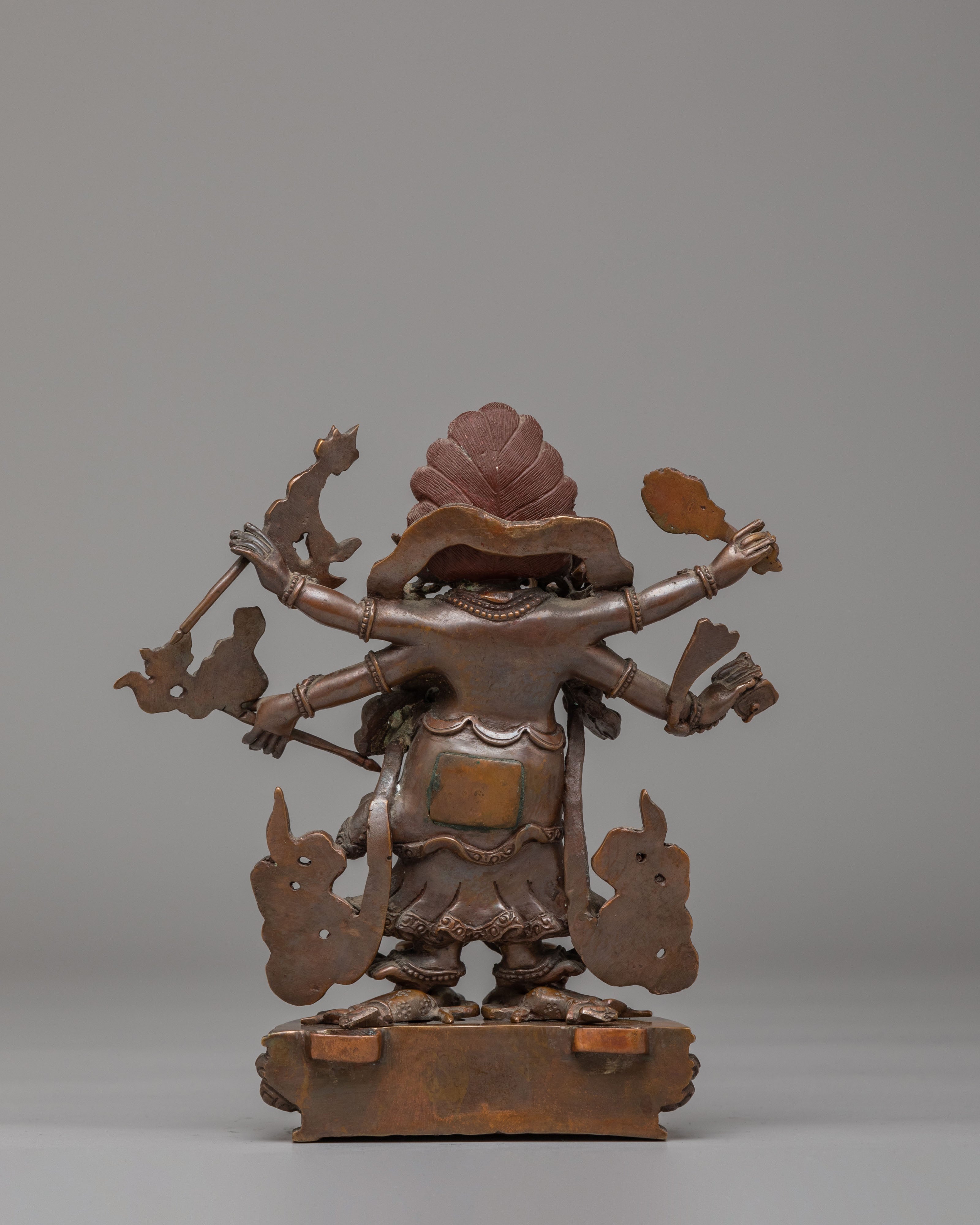 White Mahakala Protector Deity Statue | Symbol of Power and Protection