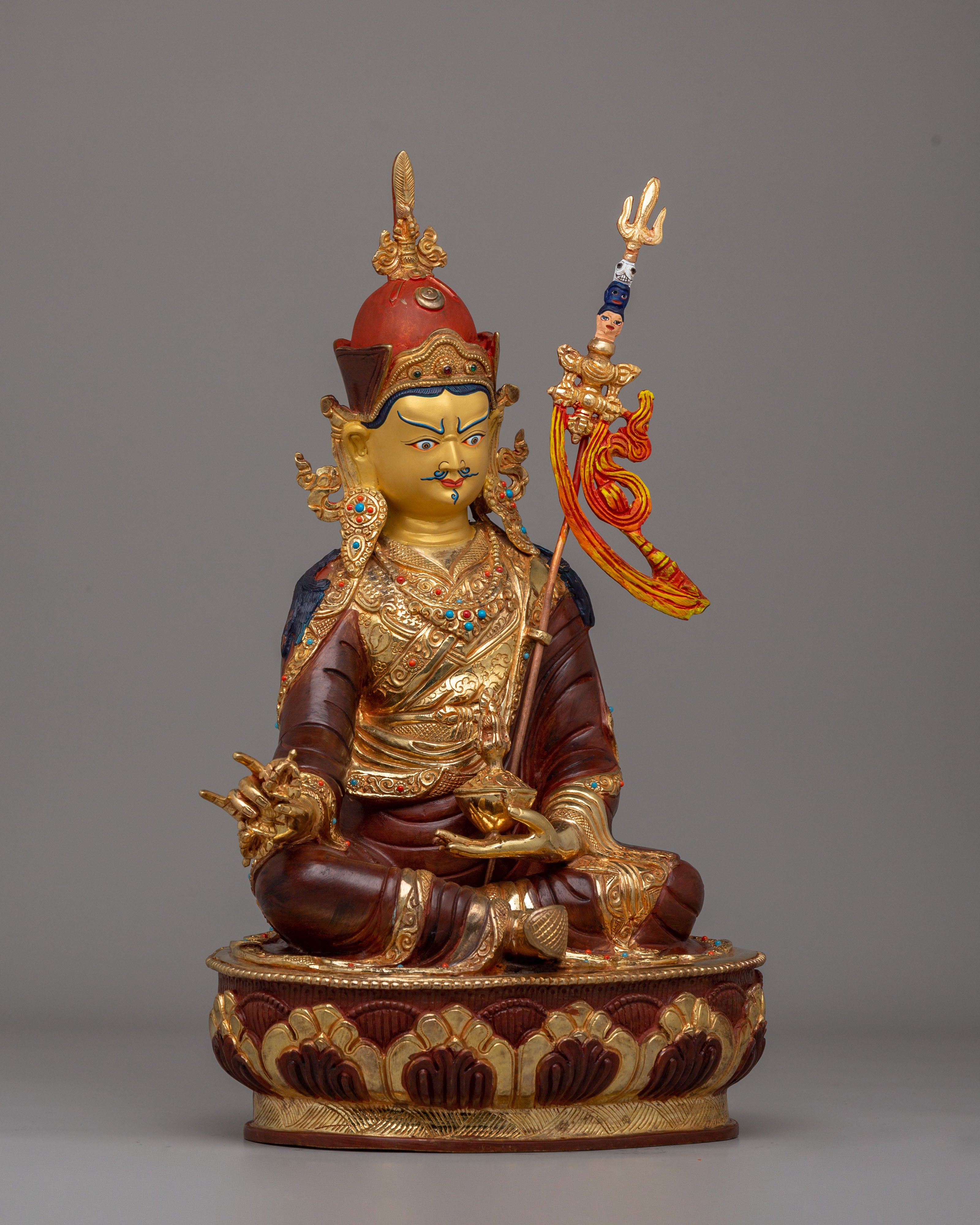 Traditional Guru Padmasambhava Statue | A Sacred Tibetan Masterpiece