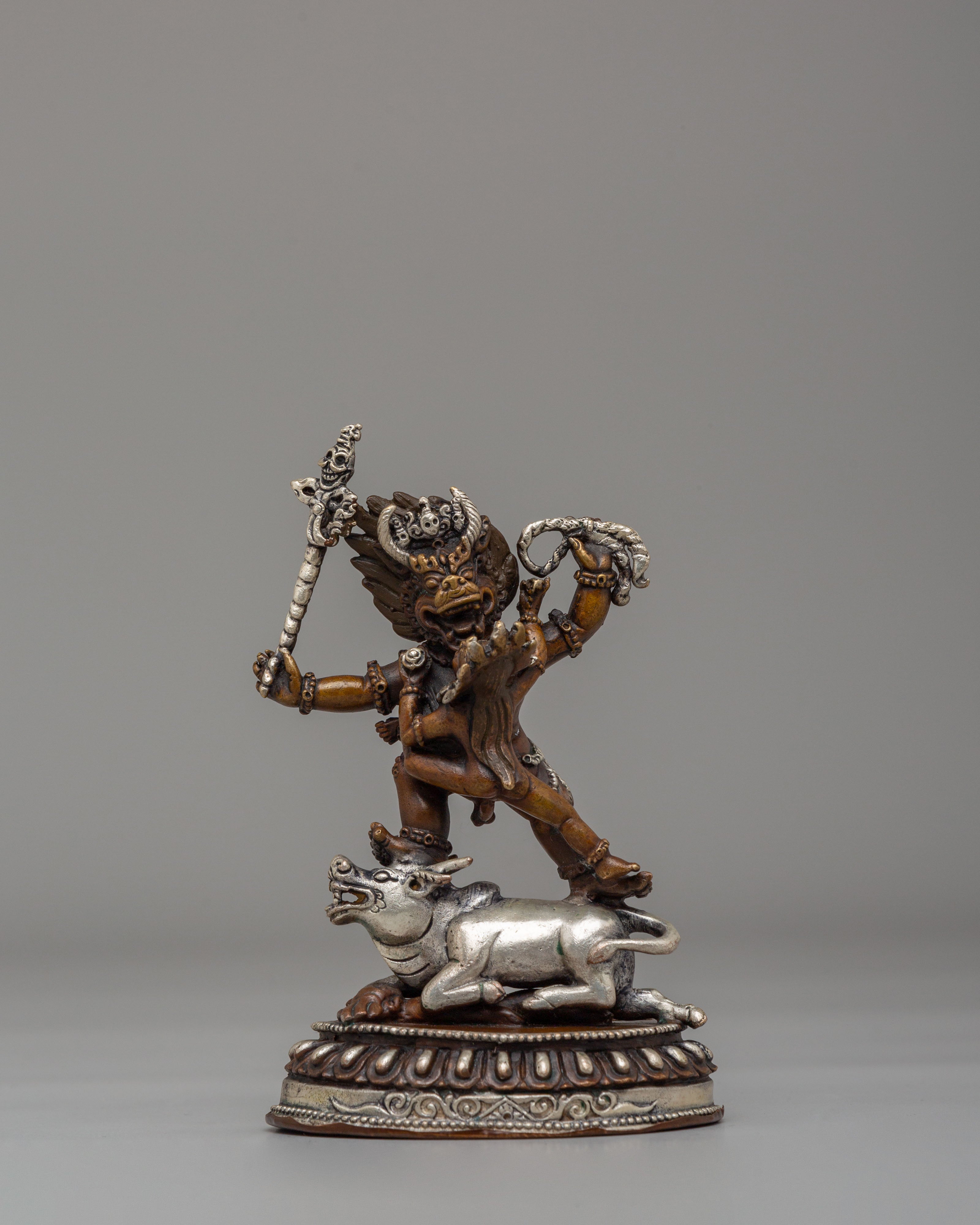 Yama Dharmaraja With Consort Sculpture | Guardian of Justice