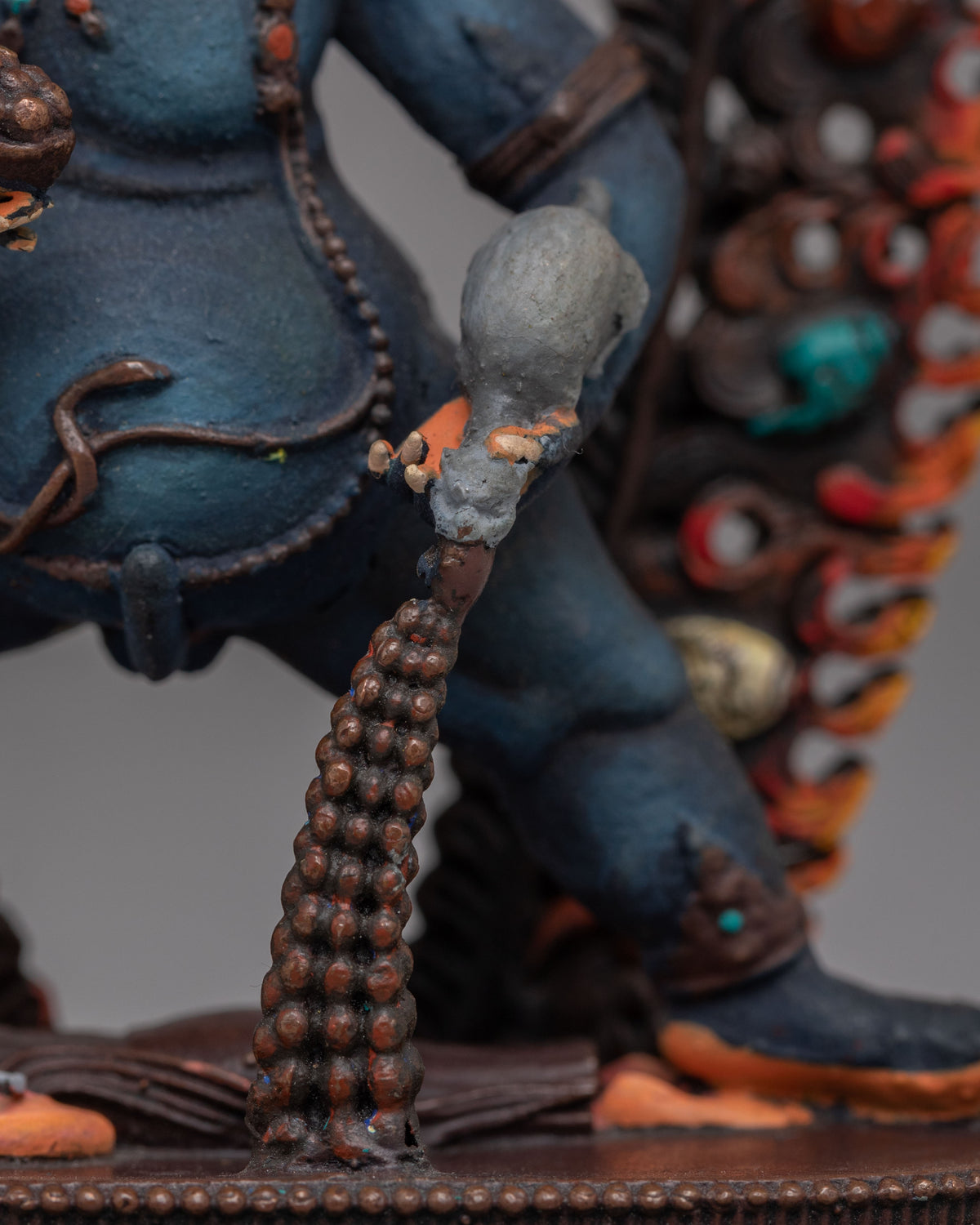 Handcrafted Black Dzambhala Spiritual Statue | Tibetan Protector Deity